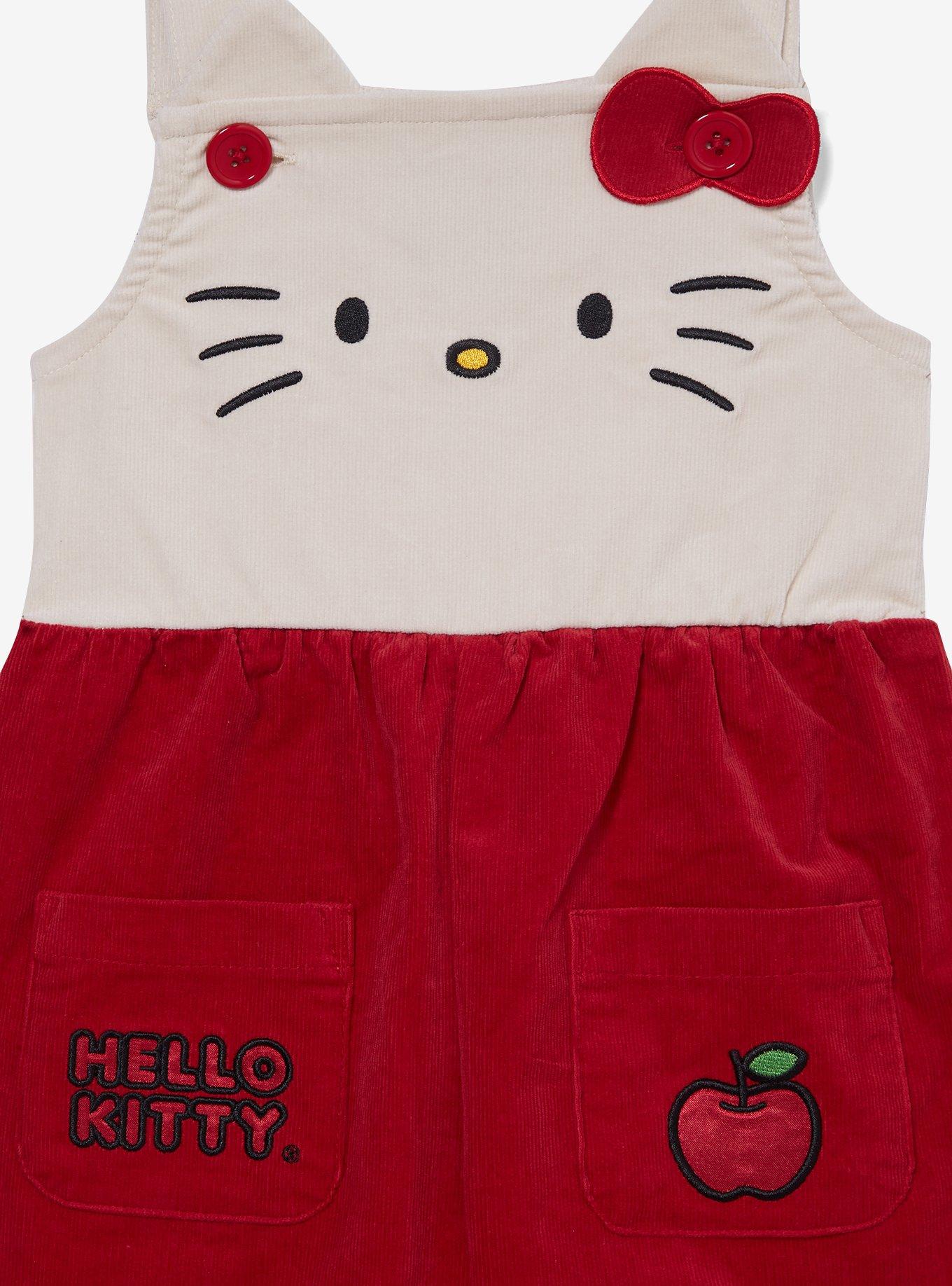 Sanrio Hello Kitty Figural Corduroy Toddler Overalls - BoxLunch Exclusive, , hi-res