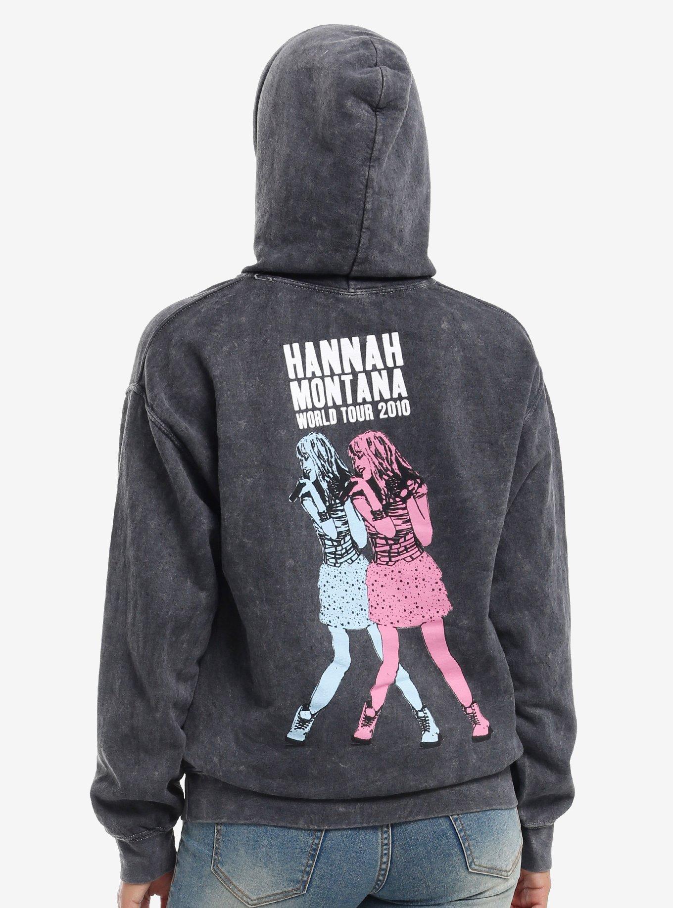 Disney Hannah Montana Tonal Panel Dark Wash Girls Hoodie, , alternate