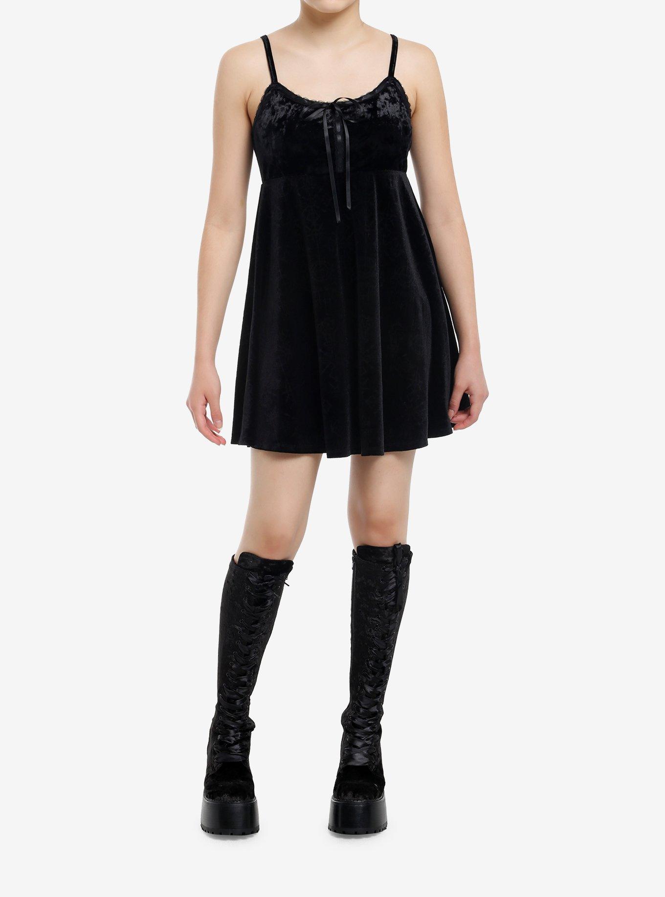 Cosmic Aura Witch Symbol Debossed Velvet Cami Dress, , hi-res