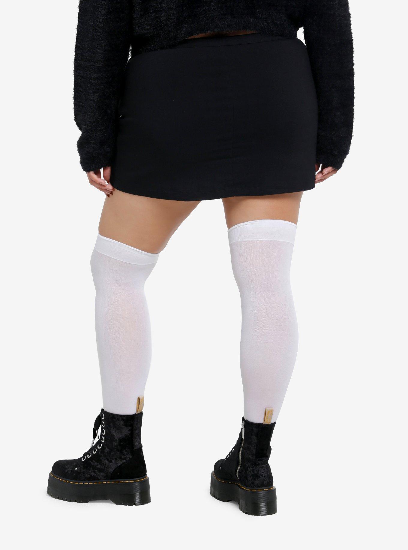 Sweet Society Black & Pink Bow Double Slit Skort Plus Size, , hi-res