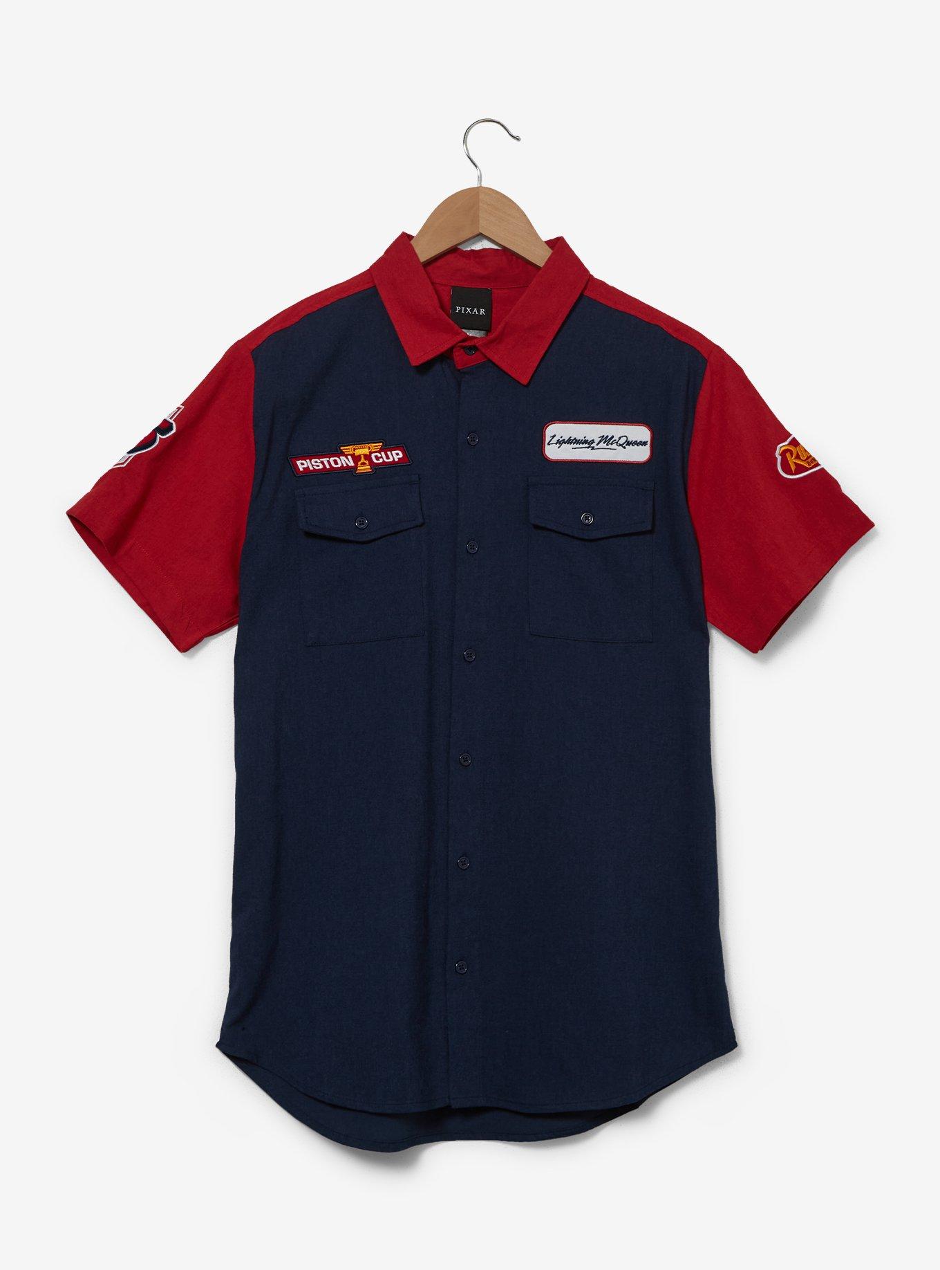 Disney Pixar Cars Lightning McQueen Mechanic Button-Up - BoxLunch Exclusive, DENIM, alternate