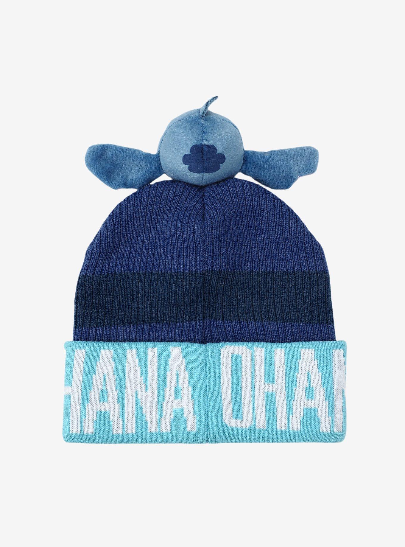 Disney Stitch Ohana Plush Pom Beanie, , alternate