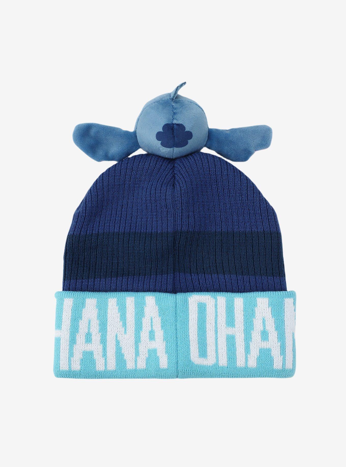 Disney Stitch Ohana Plush Pom Beanie, , hi-res