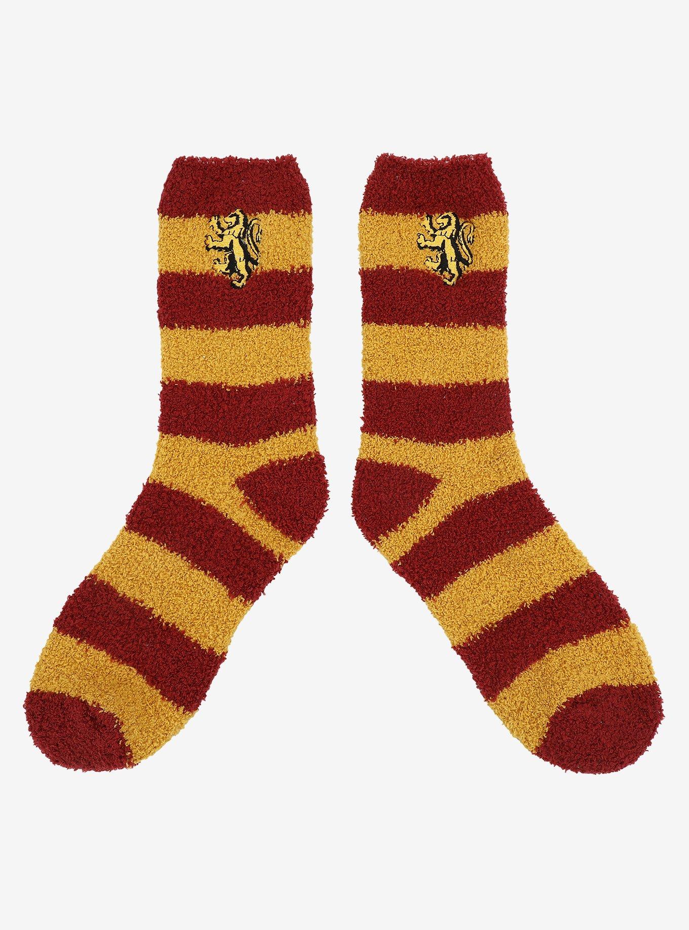 Harry Potter Gryffindor Stripe Fuzzy Socks, , alternate