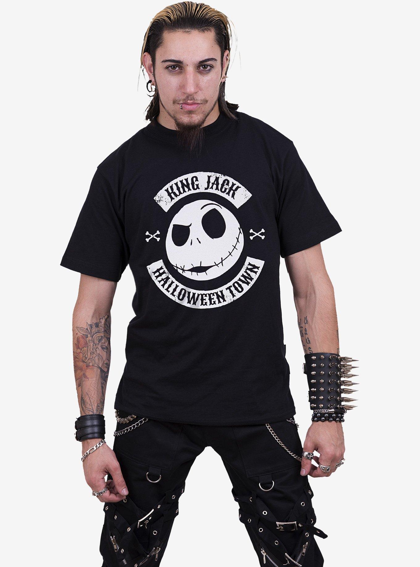 Disney Nightmare Before Christmas Jack Crest Front Print T-Shirt, , hi-res