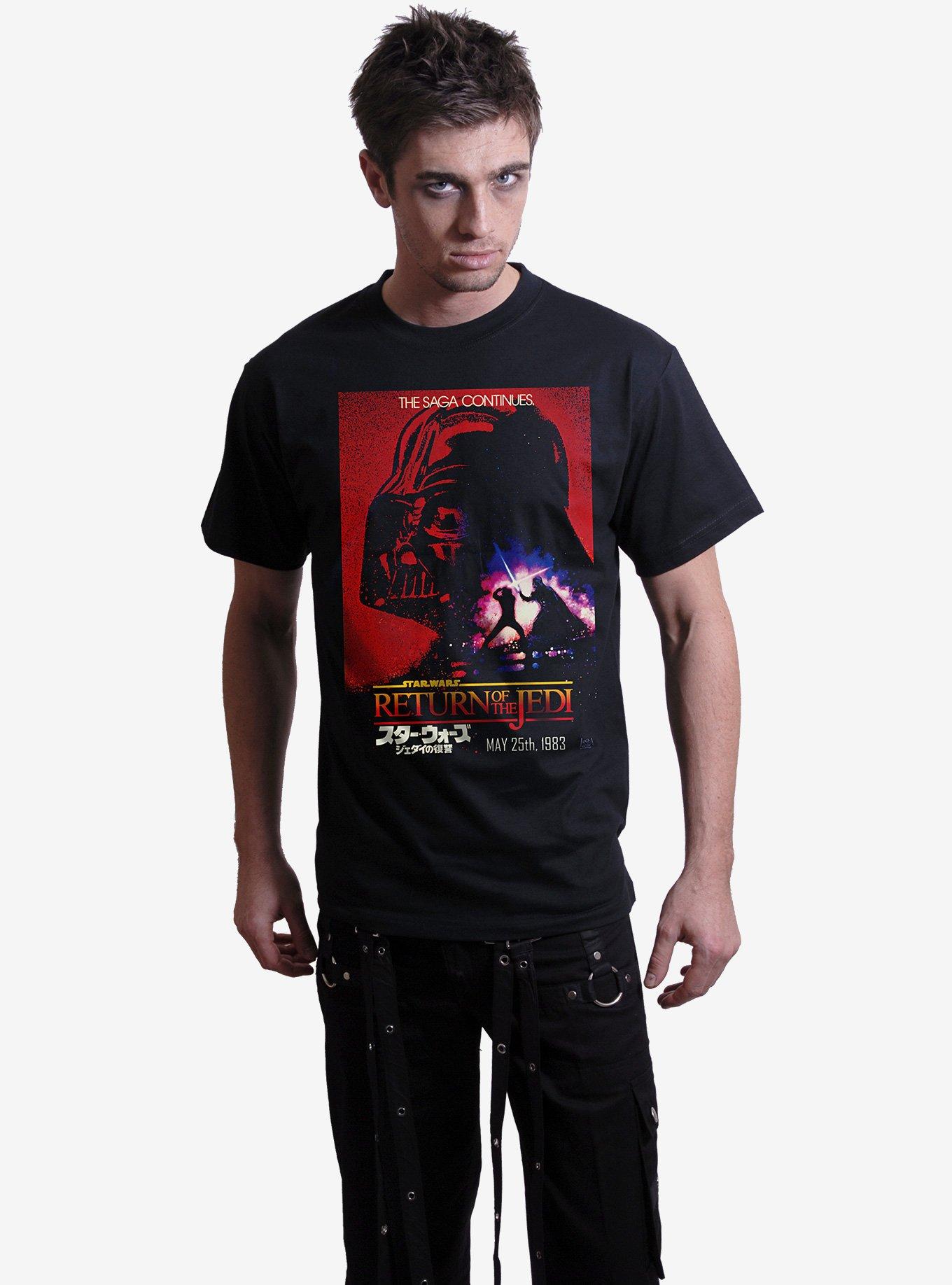 Star Wars Vader Poster Front Print T-Shirt, BLACK, alternate