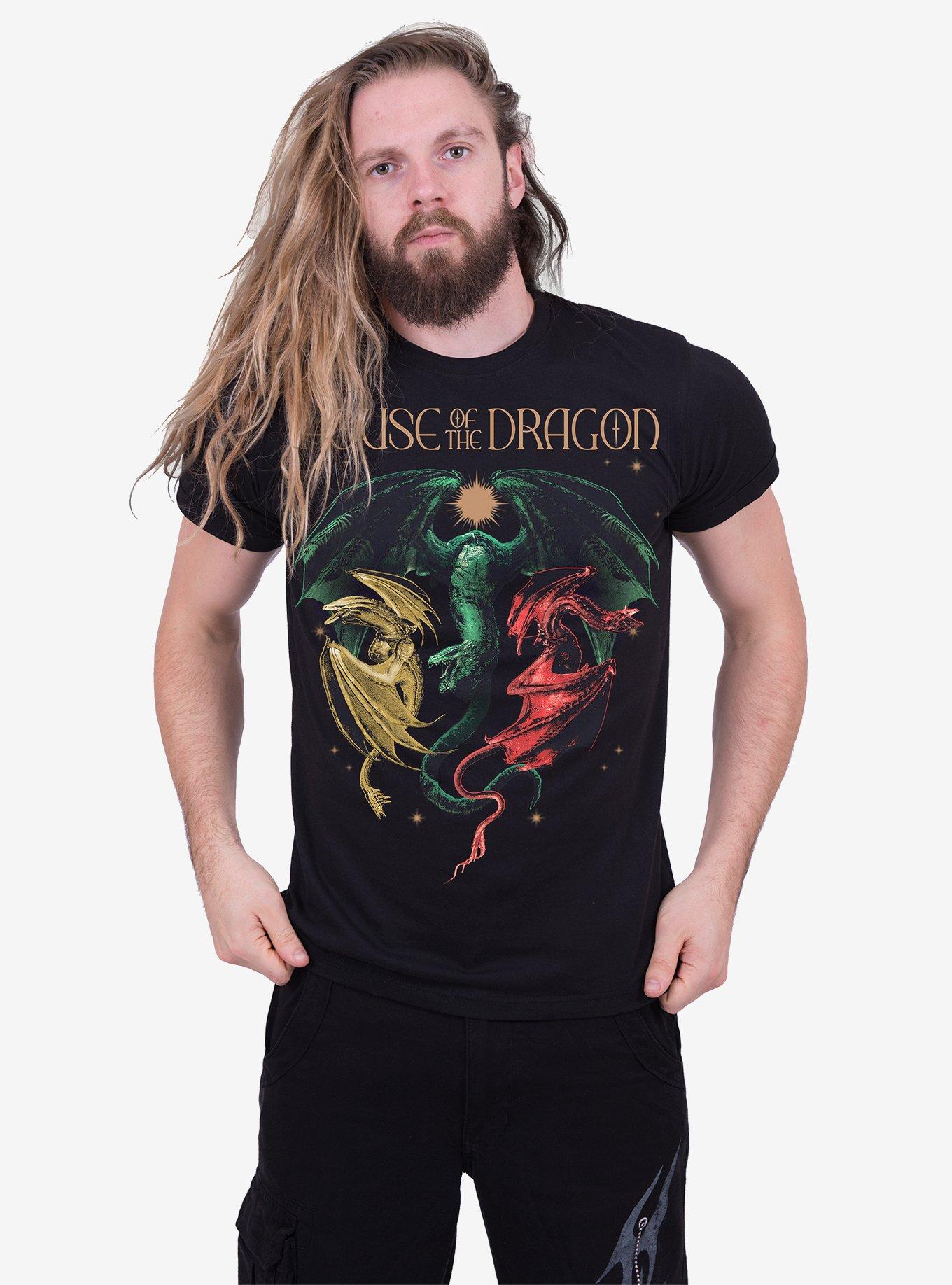 House of the Dragon Tri Dragons Front Print T-Shirt, , hi-res