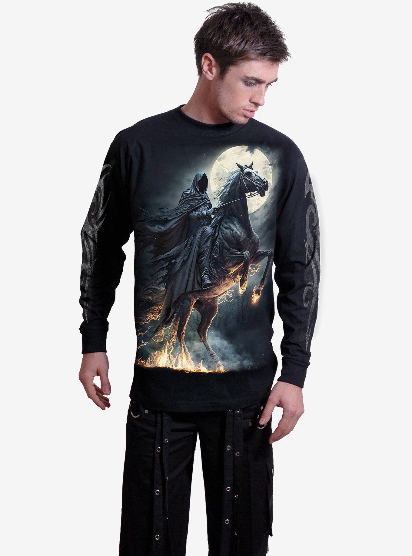 Shadow Rider Long Sleeve T-Shirt, BLACK, alternate