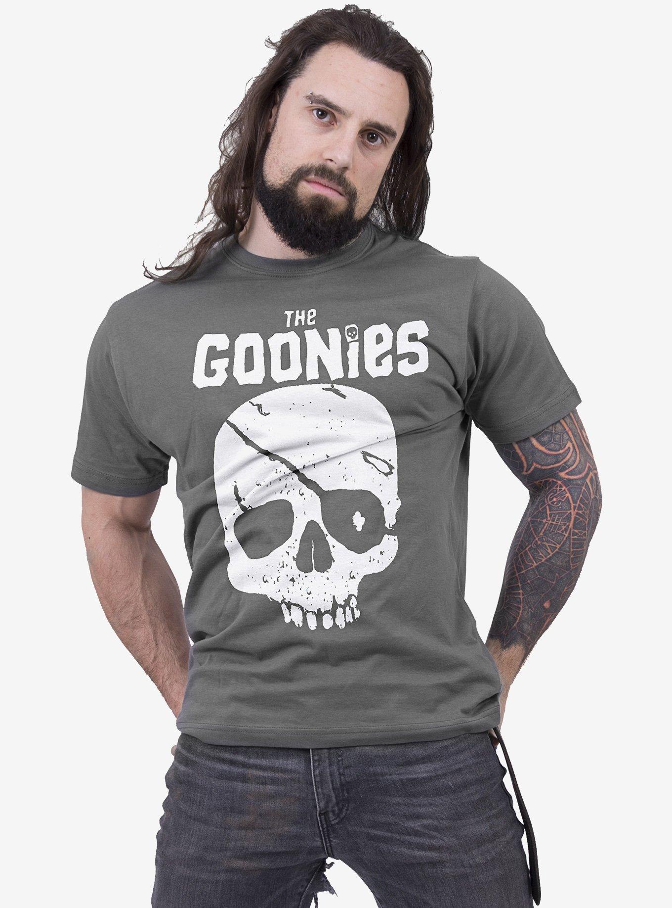 Goonies The Skull and Logo T-Shirt, GREY, alternate