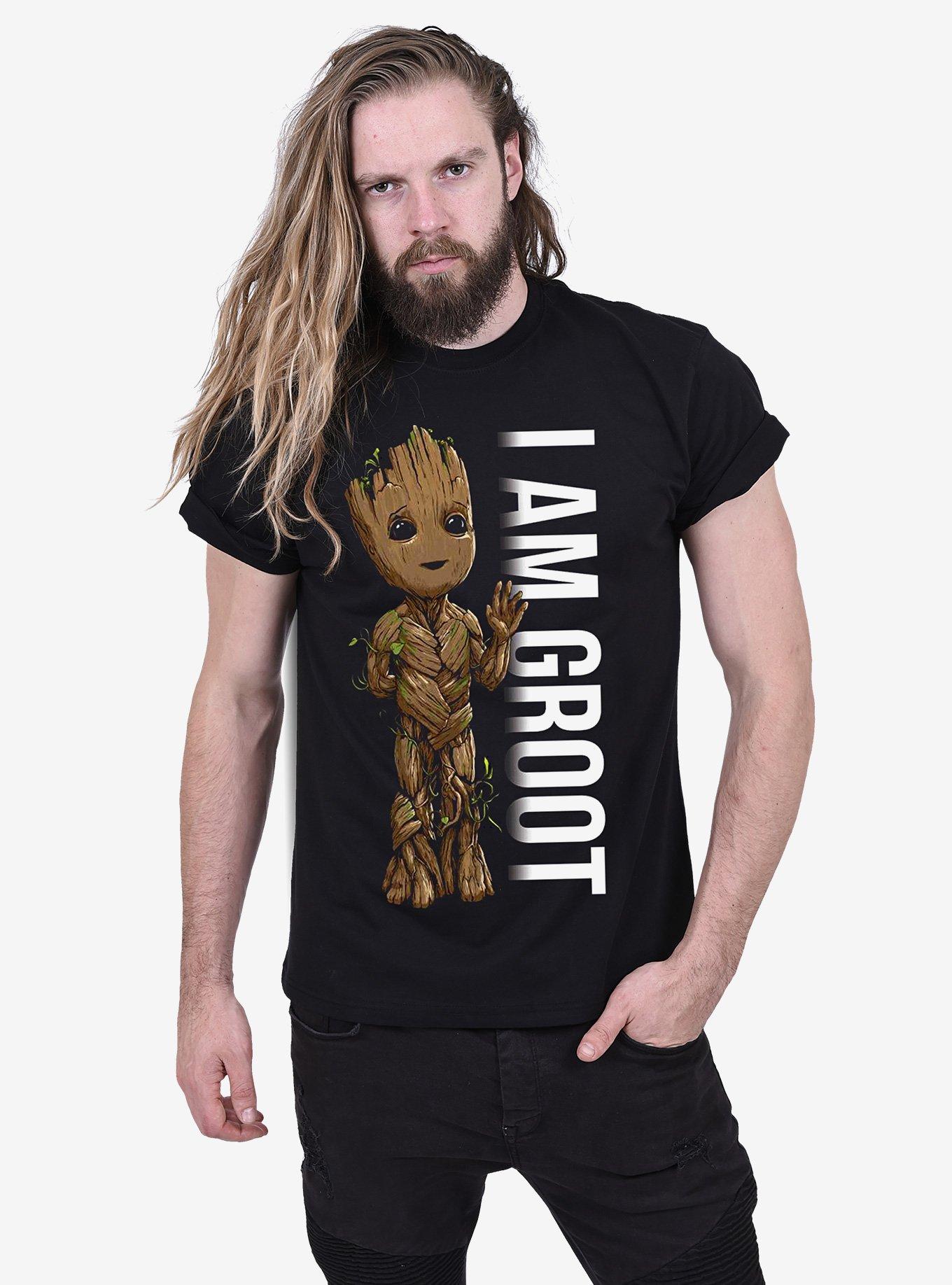 Marvel I Am Groot Badge Front Print T-Shirt, , hi-res