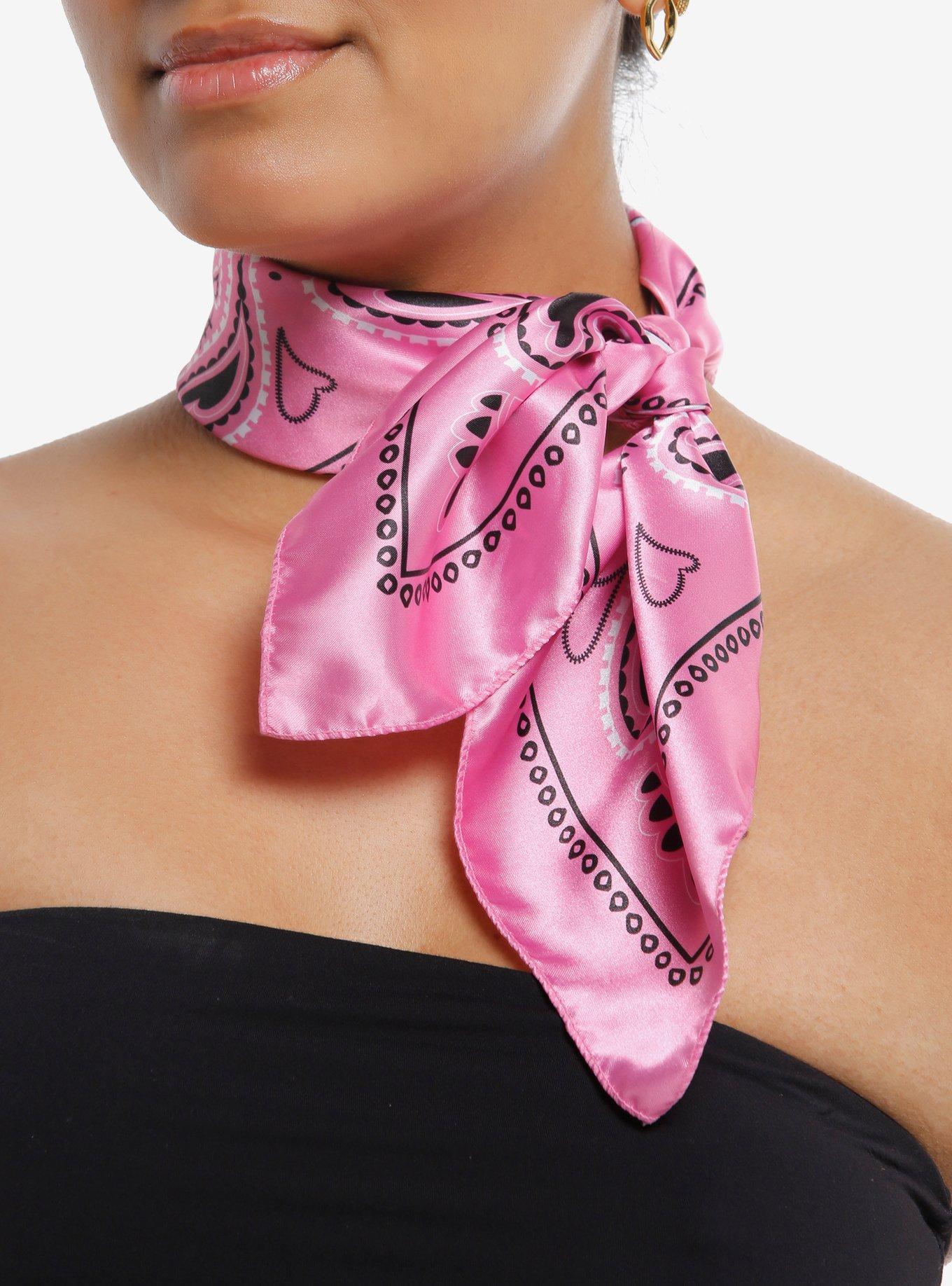 Hello Kitty Pink Paisley Hair Scarf, , hi-res