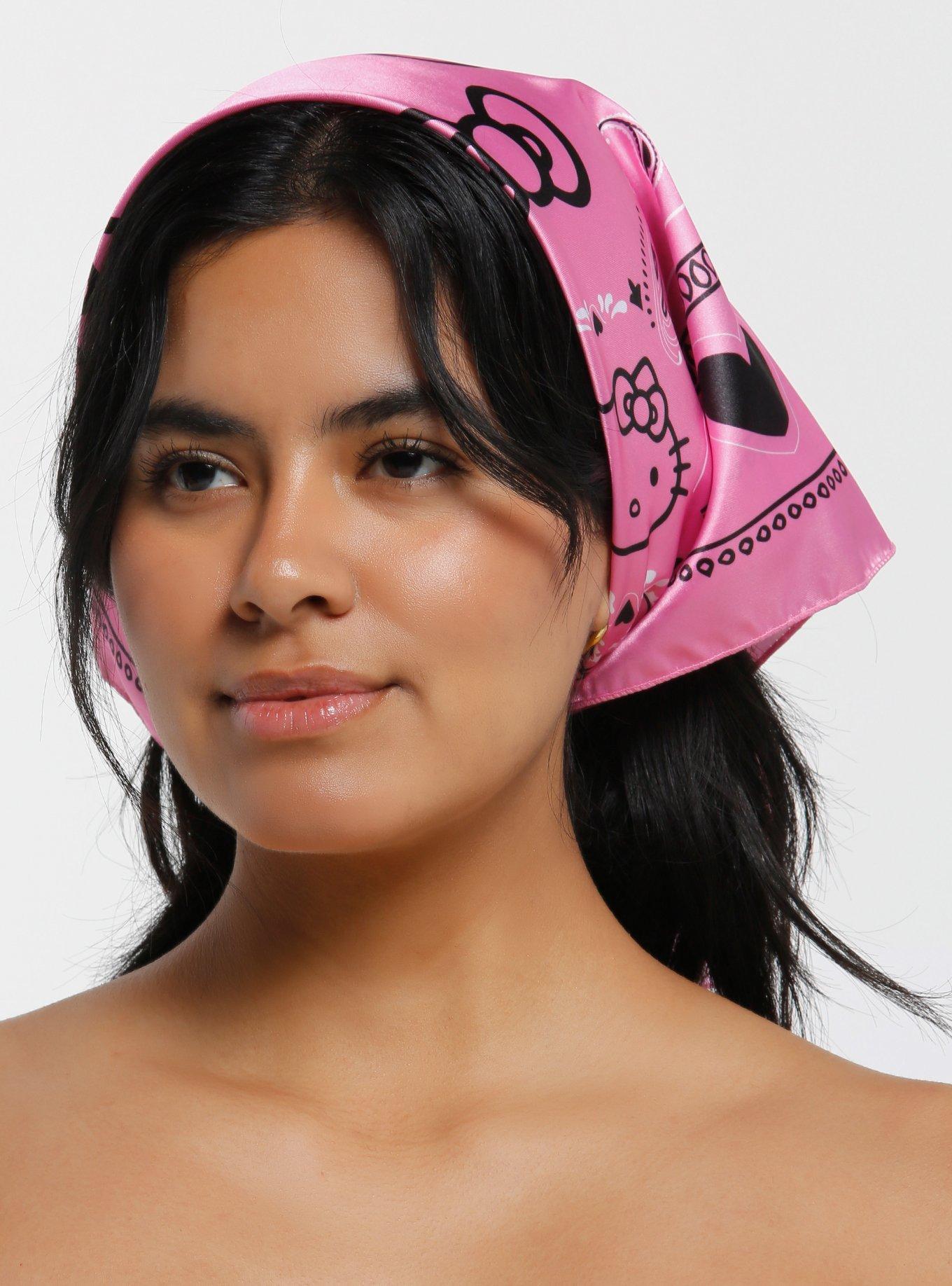 Hello Kitty Pink Paisley Hair Scarf, , alternate