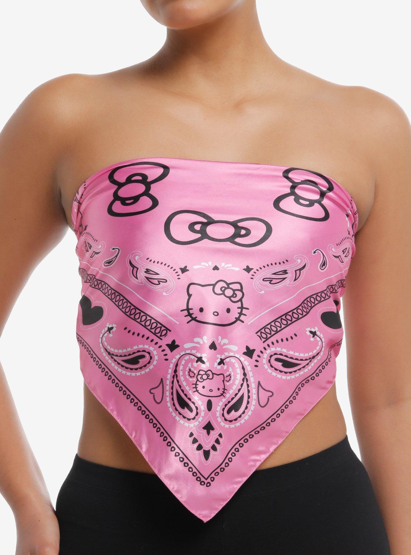 Hello Kitty Pink Paisley Hair Scarf, , alternate