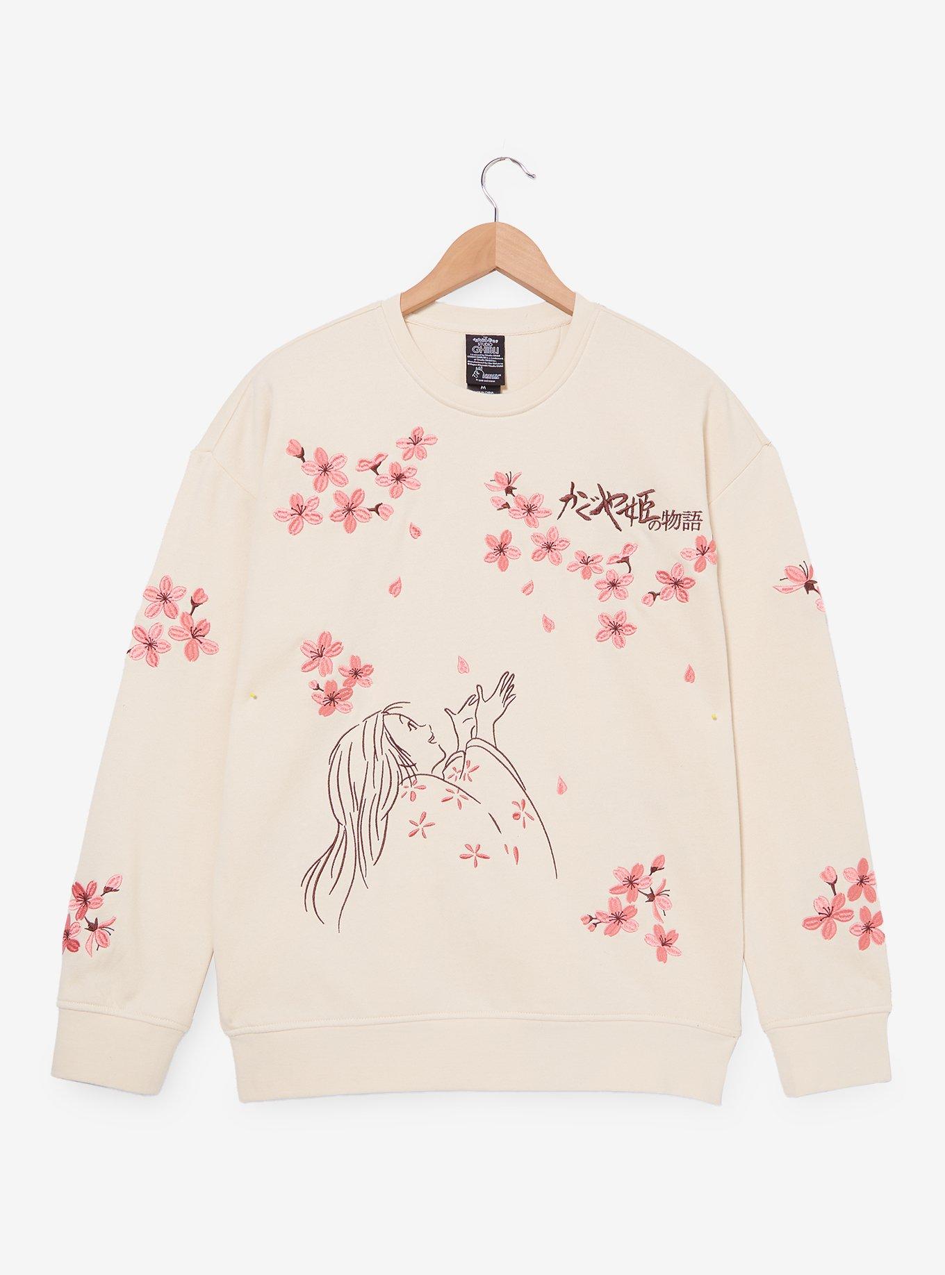 Her Universe Studio Ghibli® The Tale Of The Princess Kaguya Cherry Blossom Embroidered Sweatshirt, , hi-res