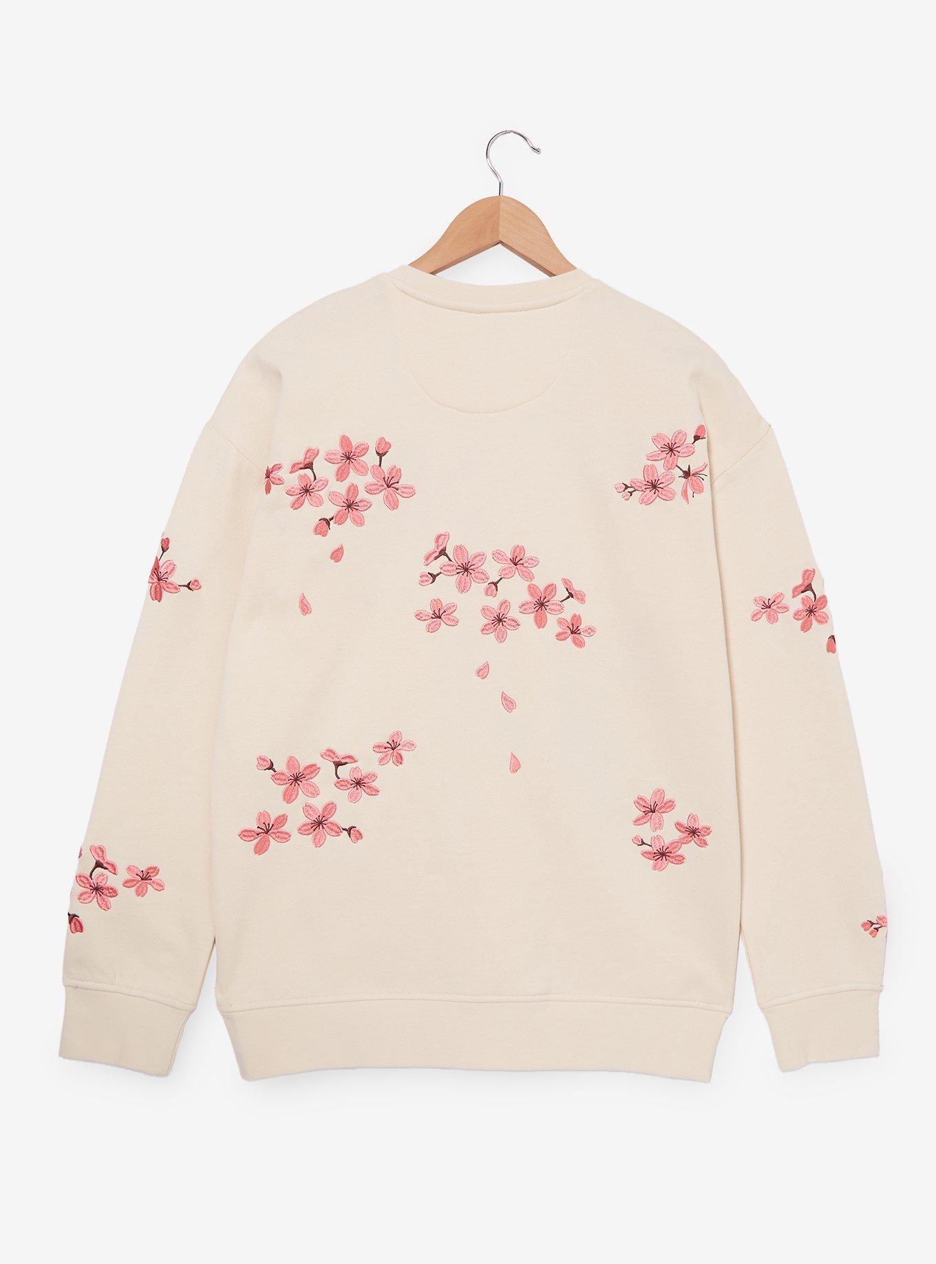 Her Universe Studio Ghibli® The Tale Of The Princess Kaguya Cherry Blossom Embroidered Sweatshirt, MULTI, alternate
