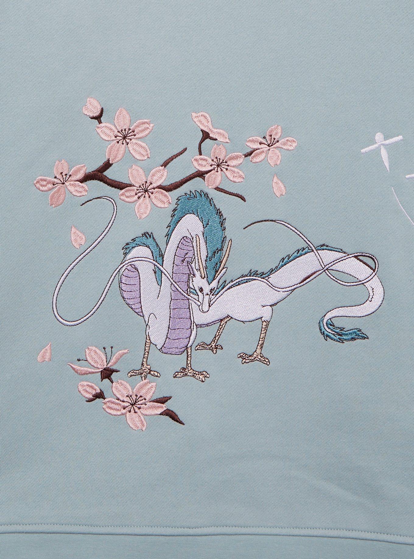 Her Universe Studio Ghibli® Spirited Away Haku Cherry Blossoms Embroidered Sweatshirt, MULTI, alternate