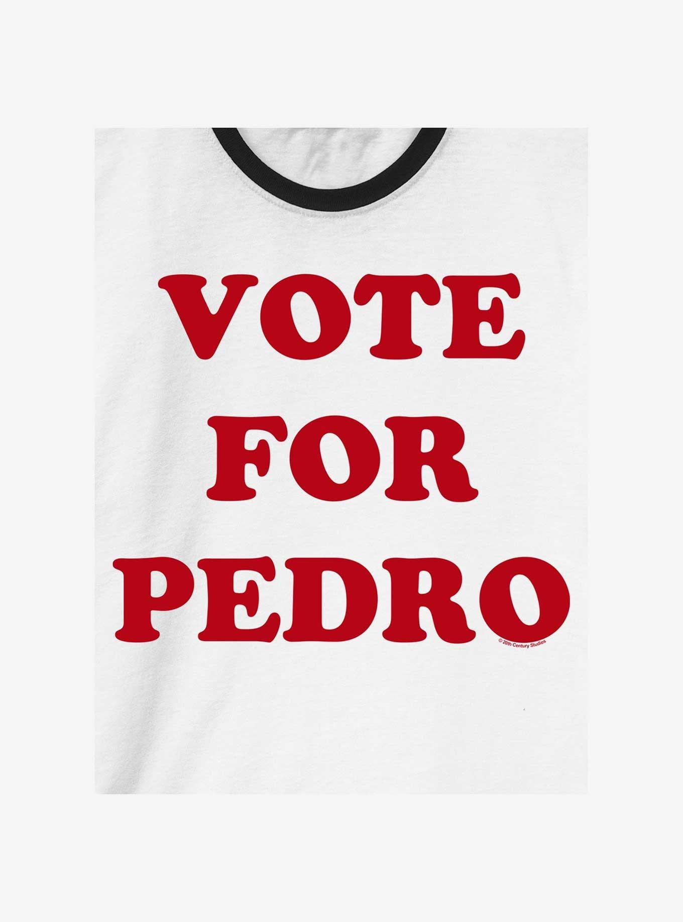 Napoleon Dynamite Vote Pedro Ringer T-Shirt, WHTBLK, alternate