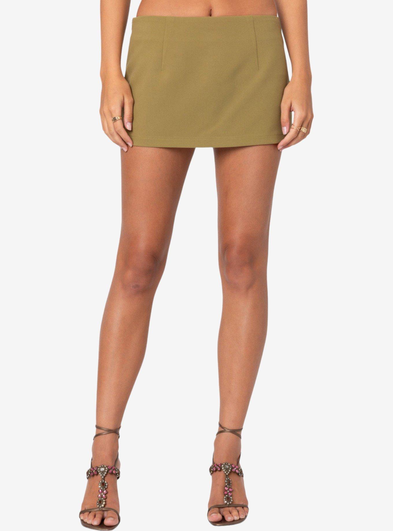 Edikted Piper Micro Skort, GREEN, alternate