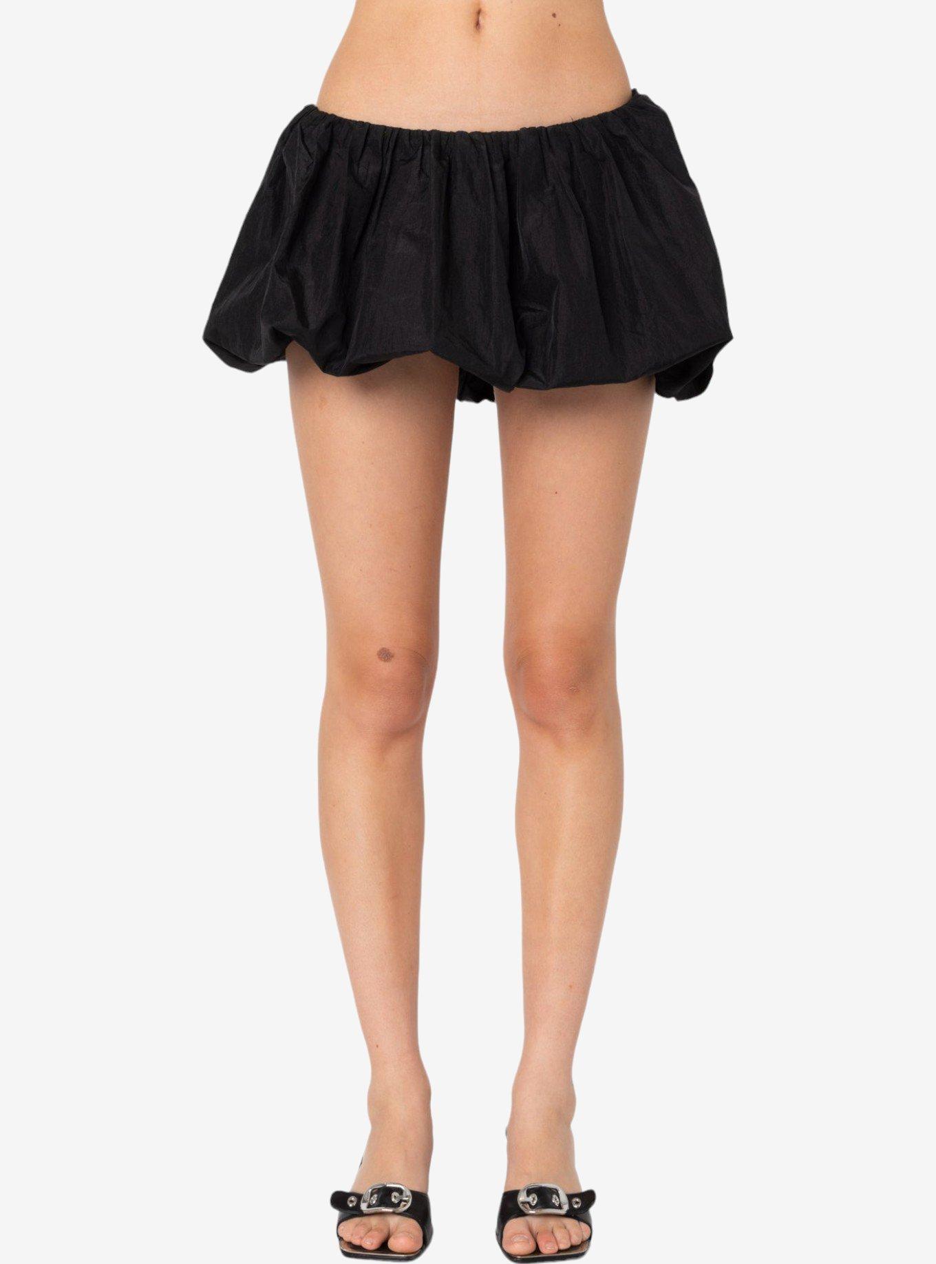 Edikted Jora Nylon Bubble Mini Skirt, BLACK, alternate