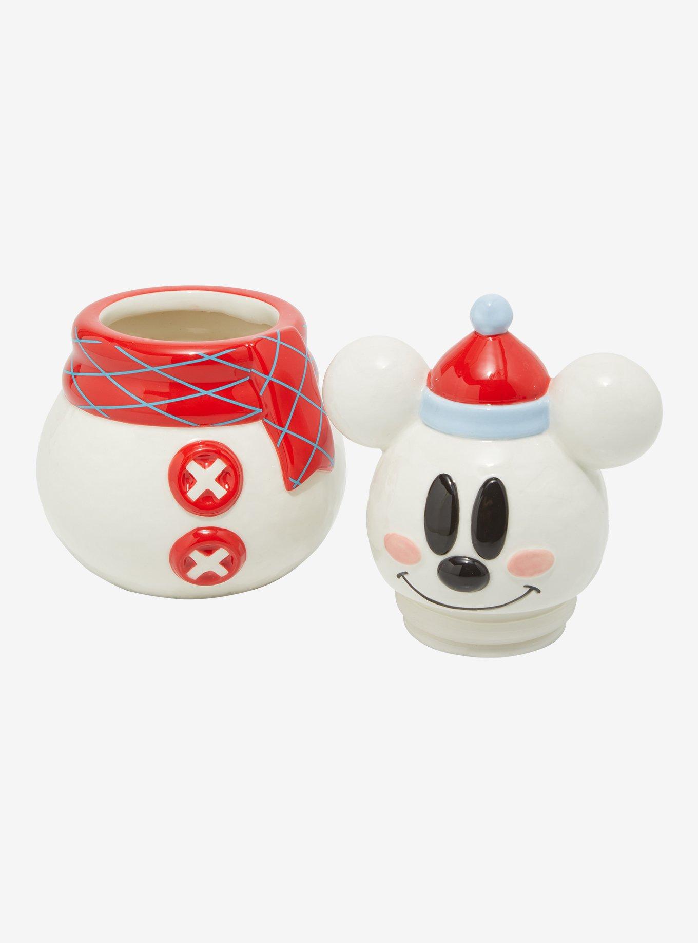 Disney Mickey Mouse Snowman Figural Lidded Candy Dish - BoxLunch Exclusive, , hi-res