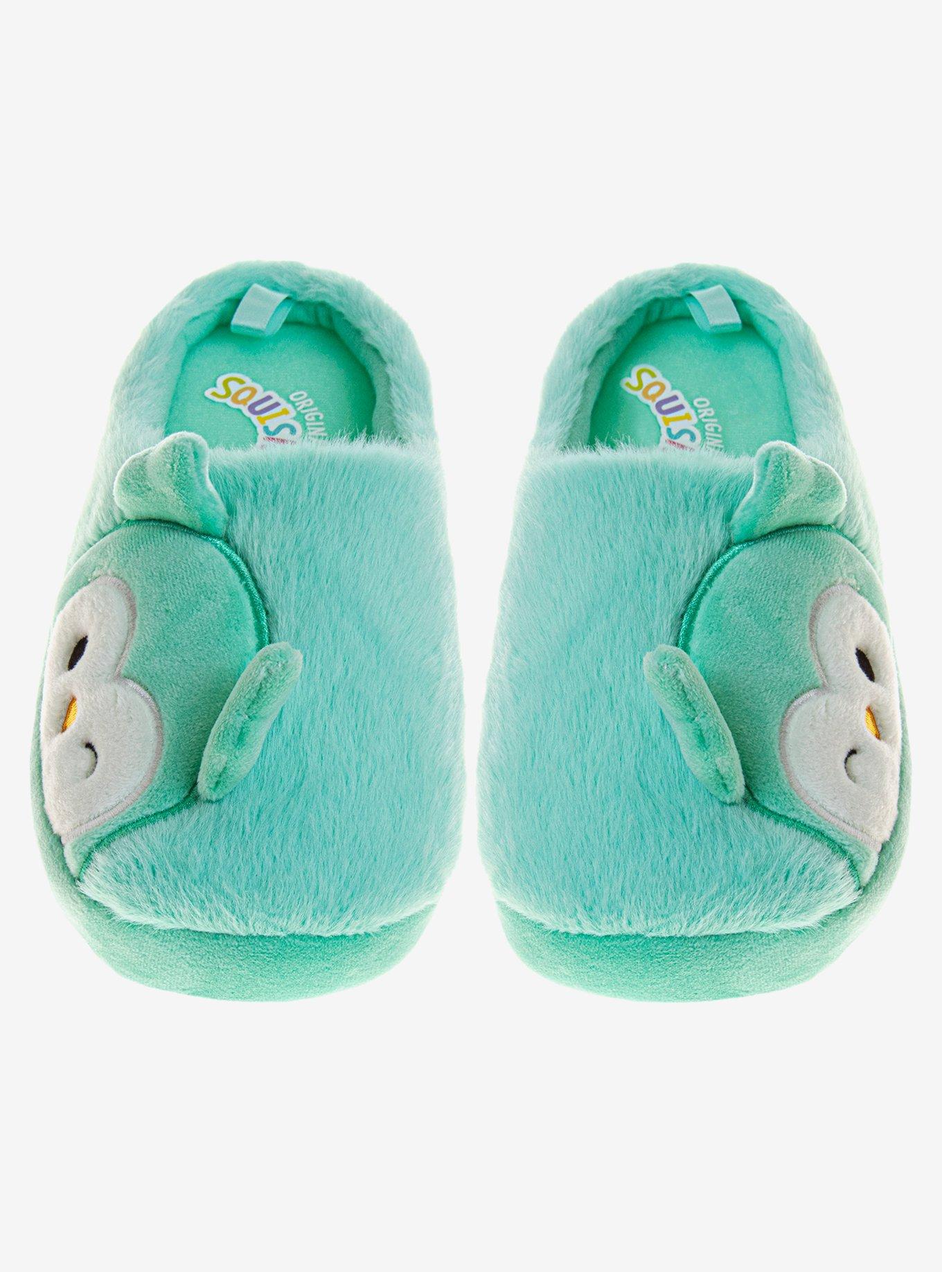 Squishmallows Winston the Owl Girls Slippers, GREEN, alternate