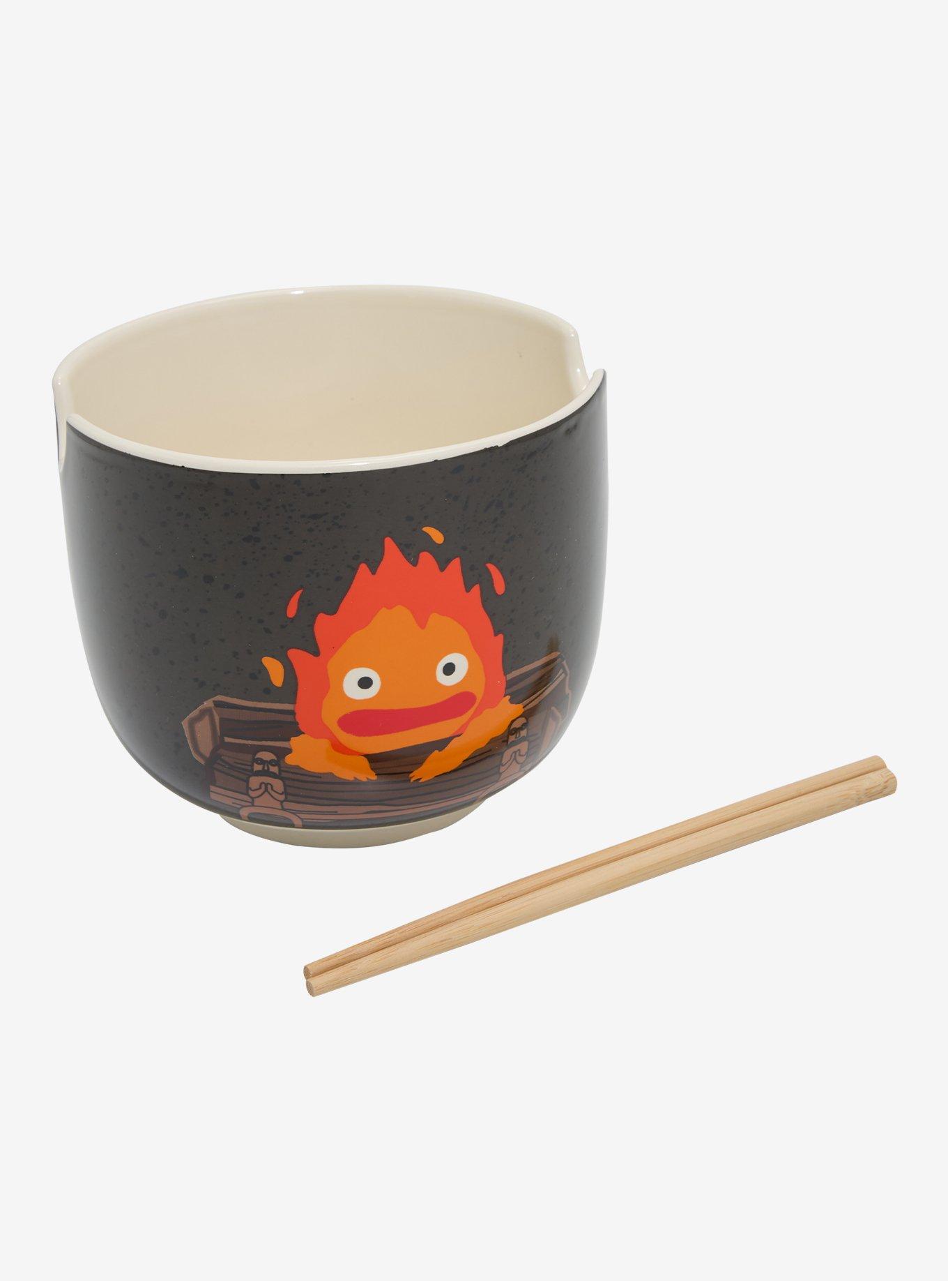 Studio Ghibli® Howl's Moving Castle Calcifer Ramen Bowl with Chopsticks - BoxLunch Exclusive, , hi-res