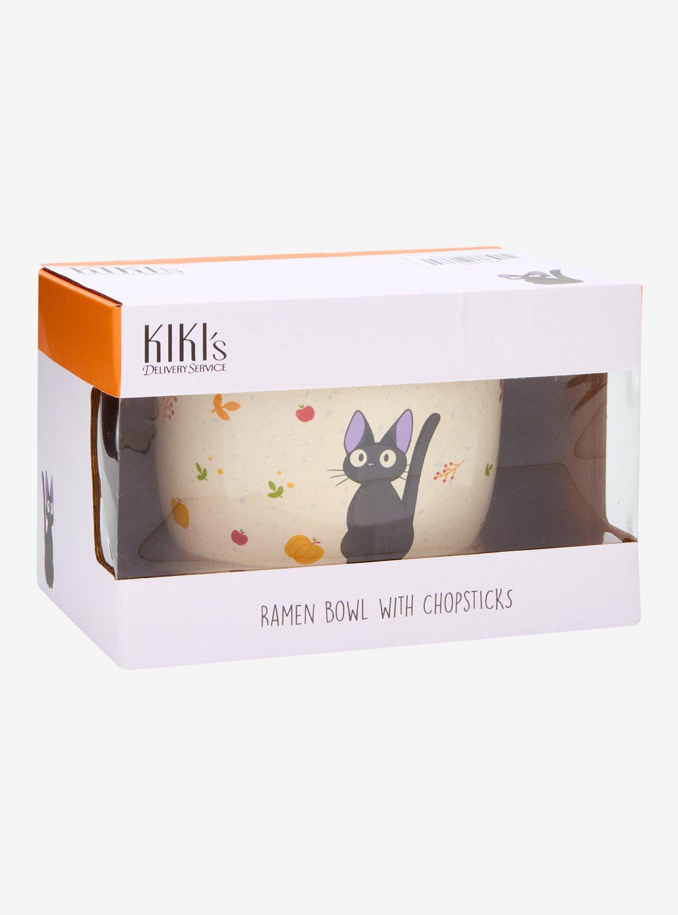 Studio Ghibli® Kiki's Delivery Service Jiji Fall Leaves Ramen Bowl With Chopsticks — BoxLunch Exclusive, , alternate