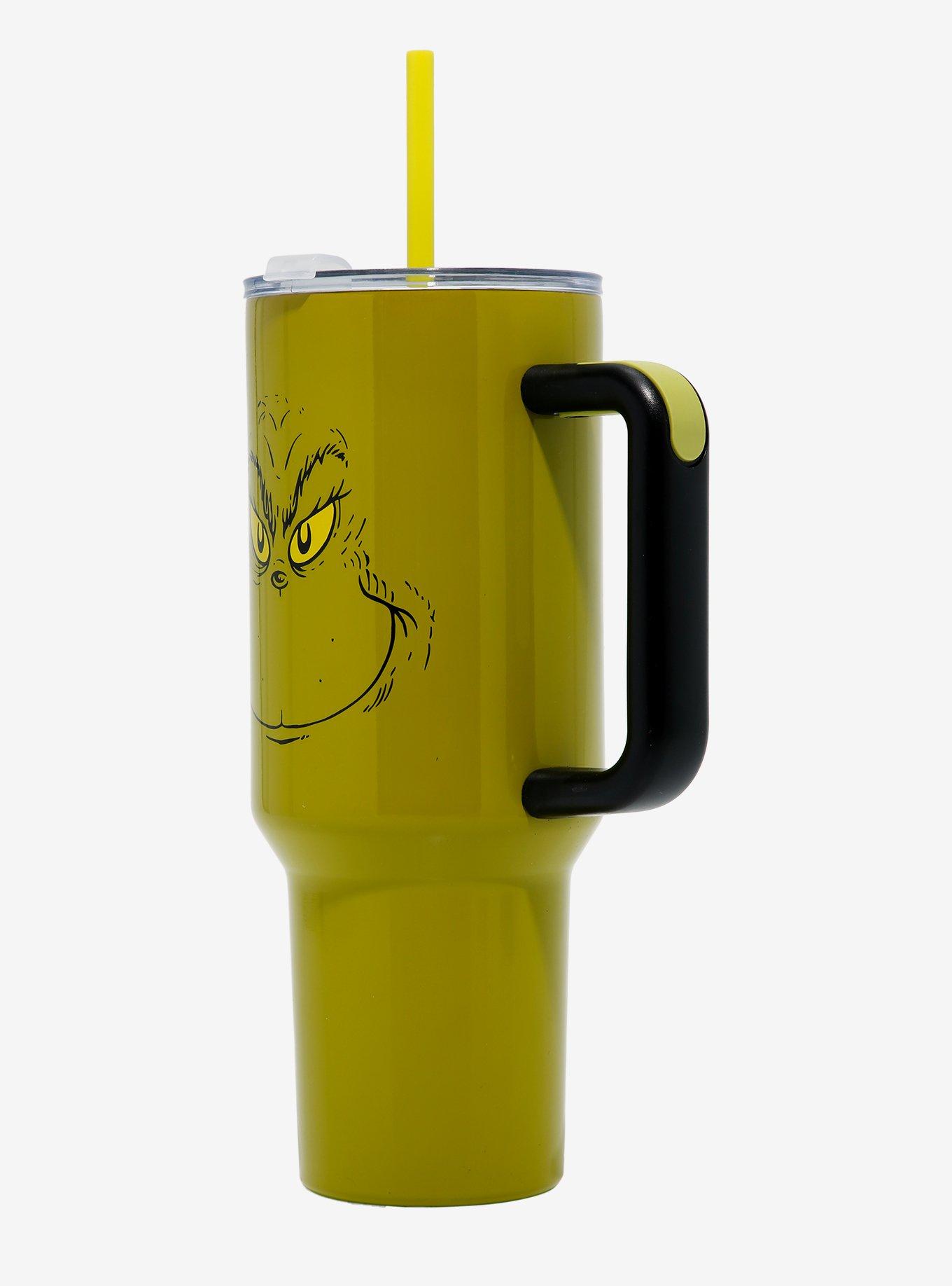 How the Grinch Stole Christmas The Grinch Stainless Steel Travel Mug and Straw, , alternate