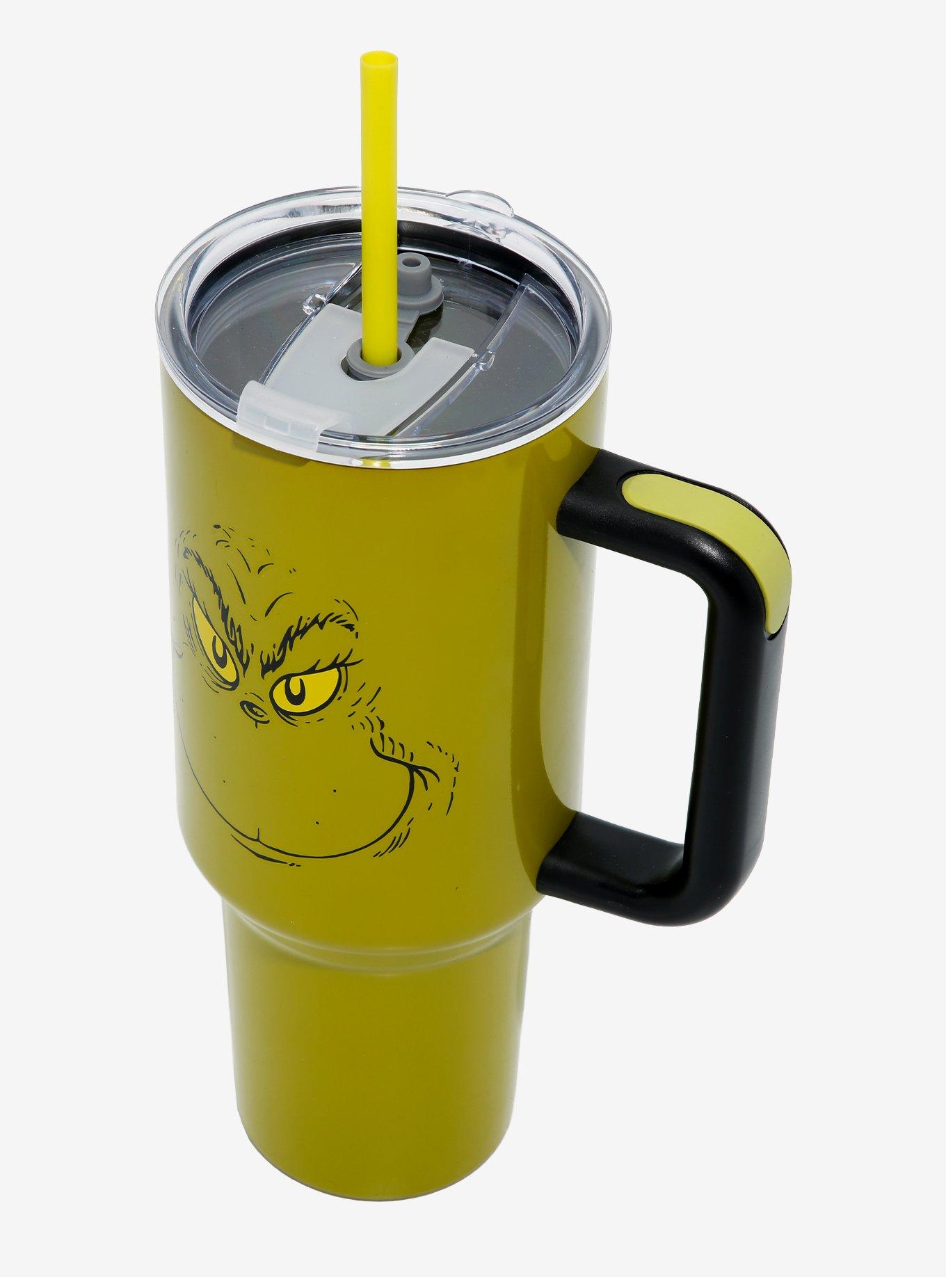 How the Grinch Stole Christmas The Grinch Stainless Steel Travel Mug and Straw, , alternate