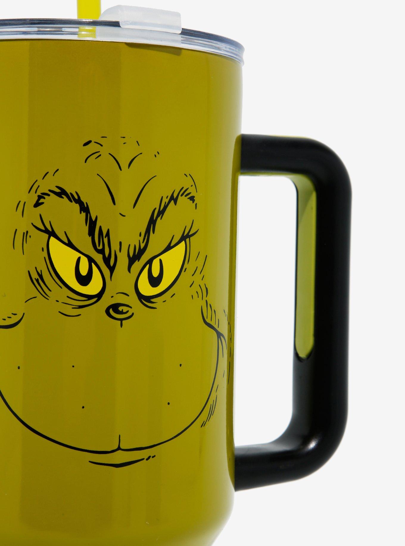 How the Grinch Stole Christmas The Grinch Stainless Steel Travel Mug and Straw, , alternate