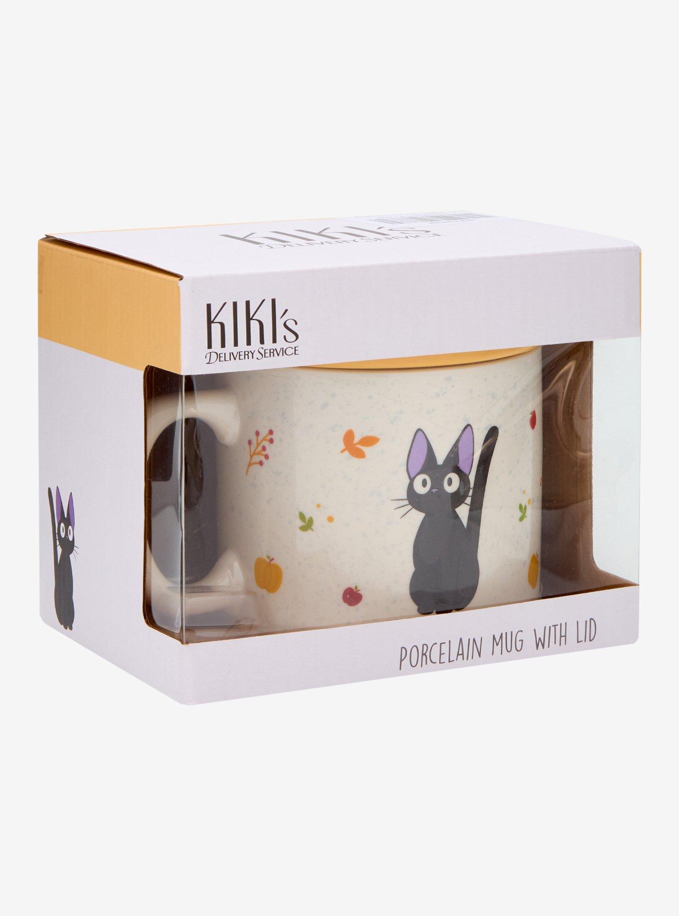 Studio Ghibli&reg; Kiki's Delivery Service Jiji Fall Leaves Mug With Lid &mdash; BoxLunch Exclusive, , alternate