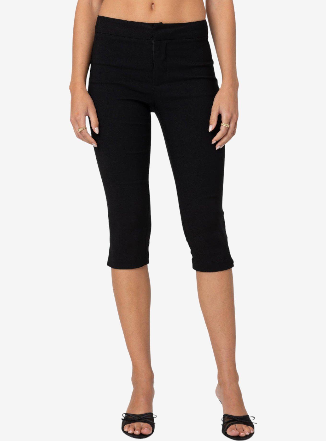 Edikted Sarafina Capri Pants, BLACK, alternate