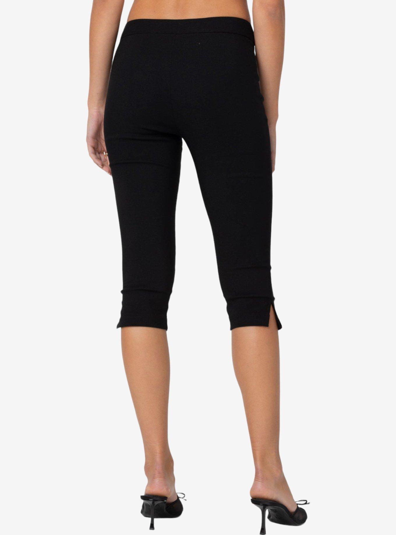 Edikted Sarafina Capri Pants, BLACK, alternate