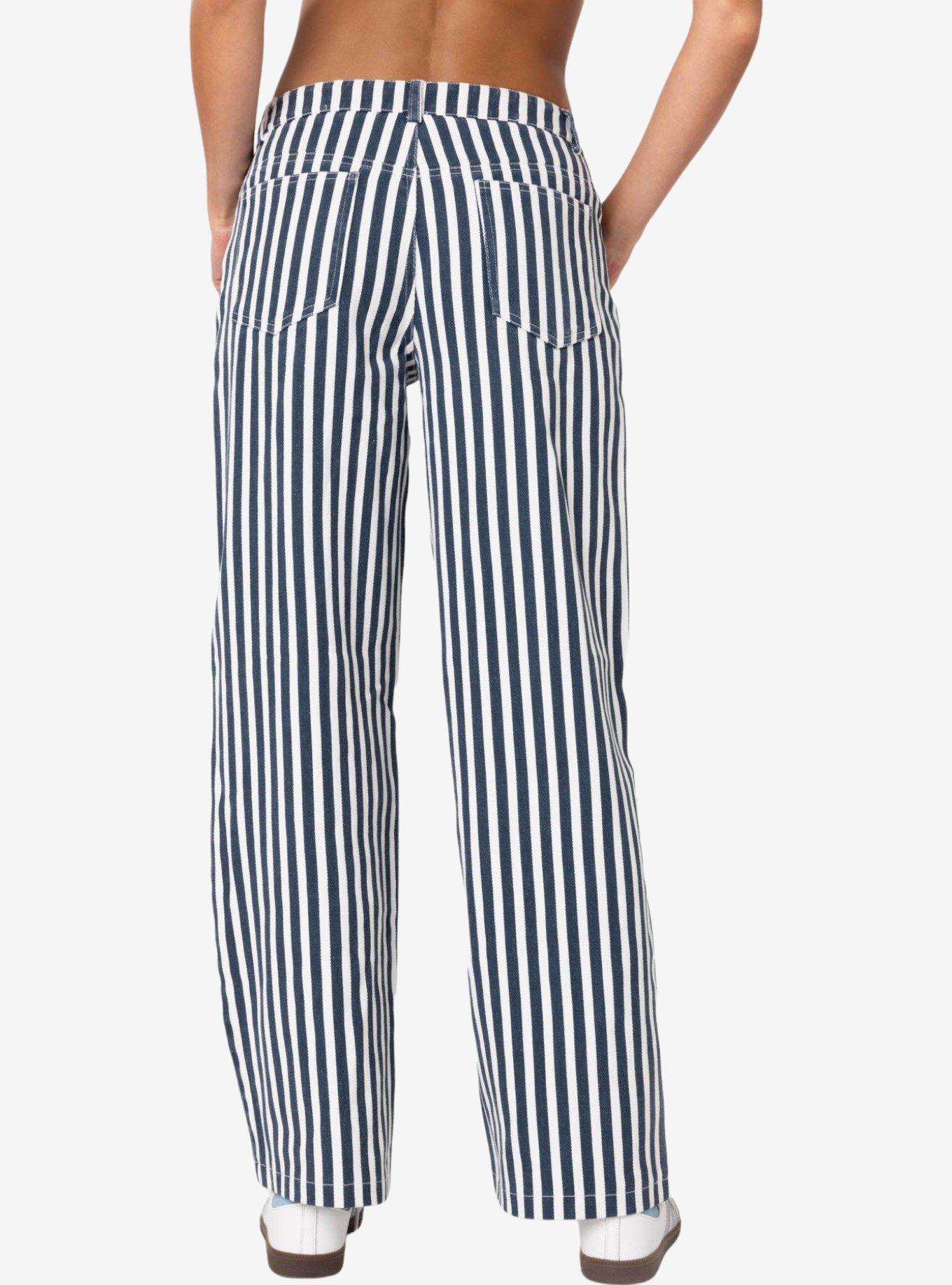 Edikted Striped Low Rise Jeans, MULTI, alternate
