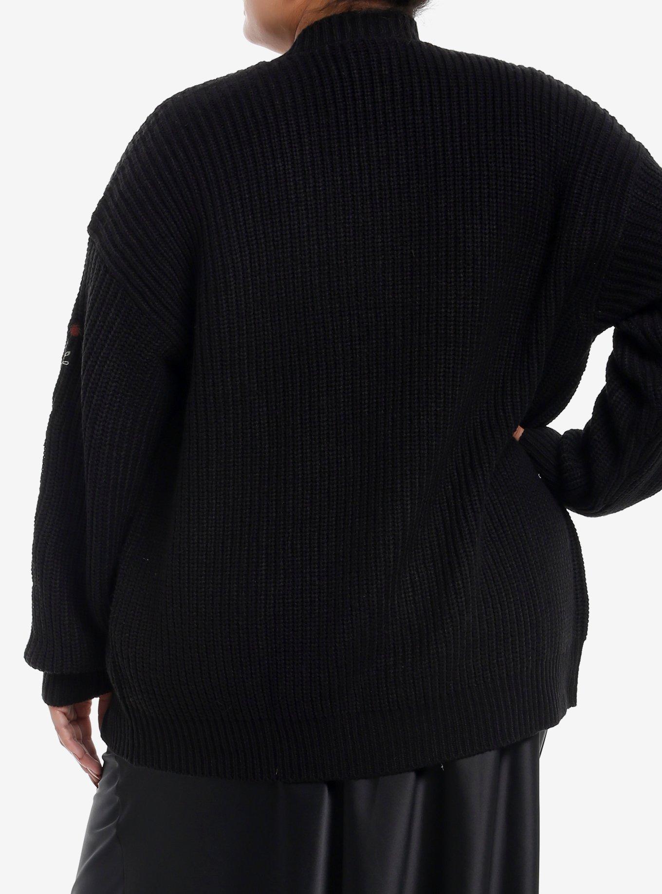 Thorn & Fable Mushrooms & Bugs Knit Girls Cardigan Plus Size, MULTI, alternate