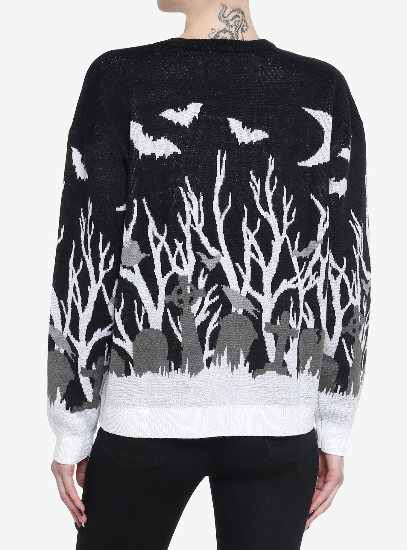 Thorn & Fable Cemetery Girls Sweater, GREY, alternate