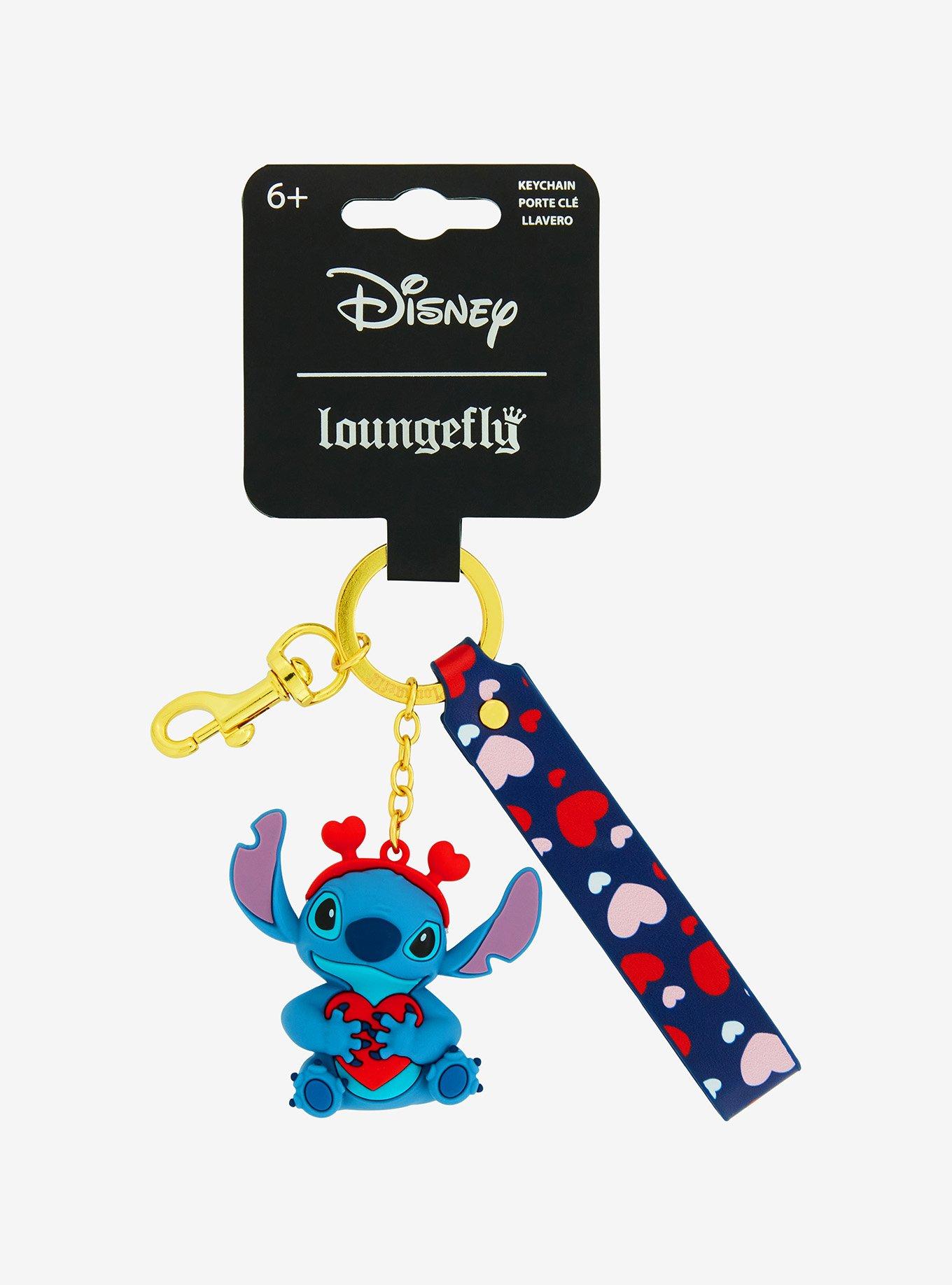 Loungefly Disney Lilo & Stitch Hearts 3D Multi-Charm Keychain - BoxLunch Exclusive, , hi-res