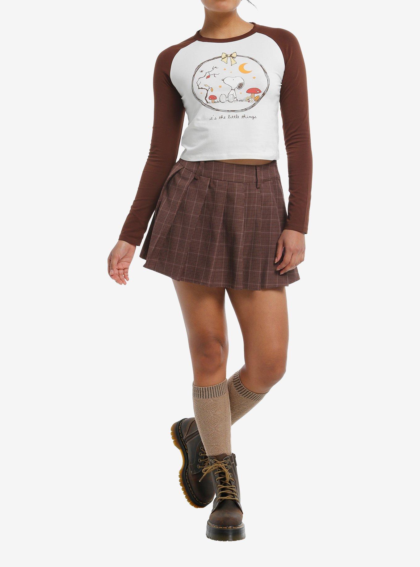 Peanuts Snoopy Mushroom Girls Raglan Long-Sleeve Top, , hi-res