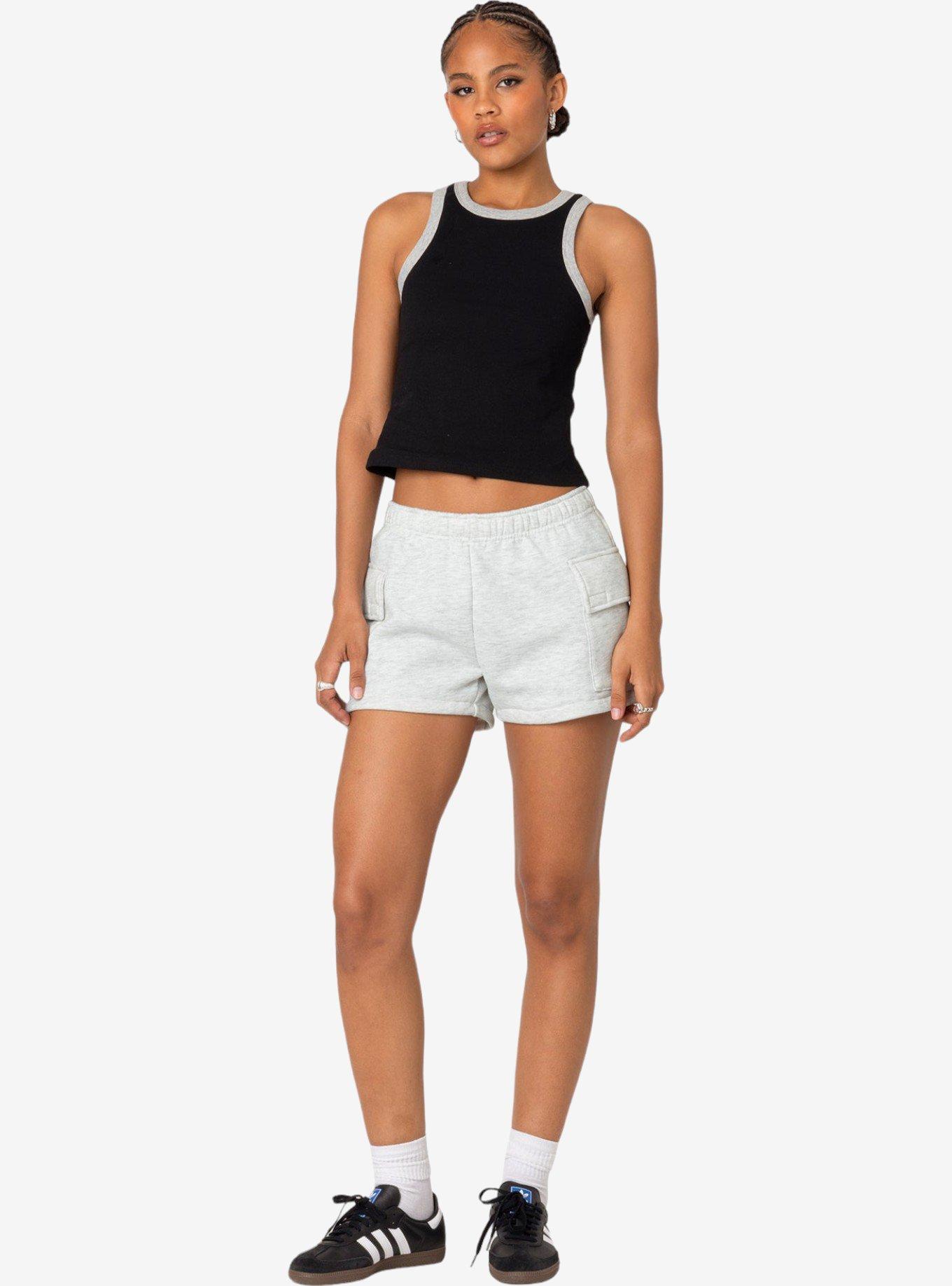 Edikted Wes Contrast Ribbed Tank Top, BLACK, alternate