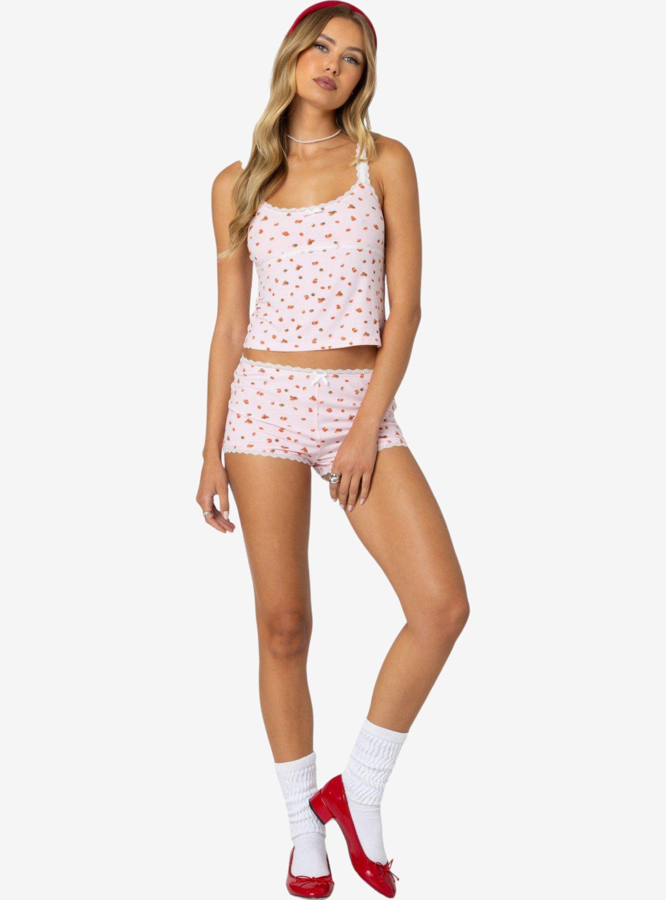 Edikted Strawberry Girl Printed Tank Top, PINK, alternate