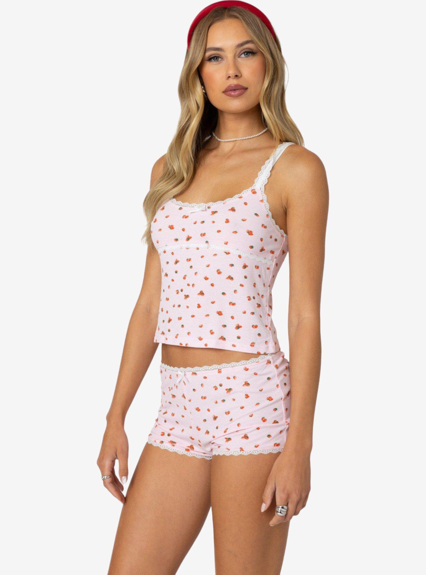 Edikted Strawberry Girl Printed Tank Top, PINK, alternate