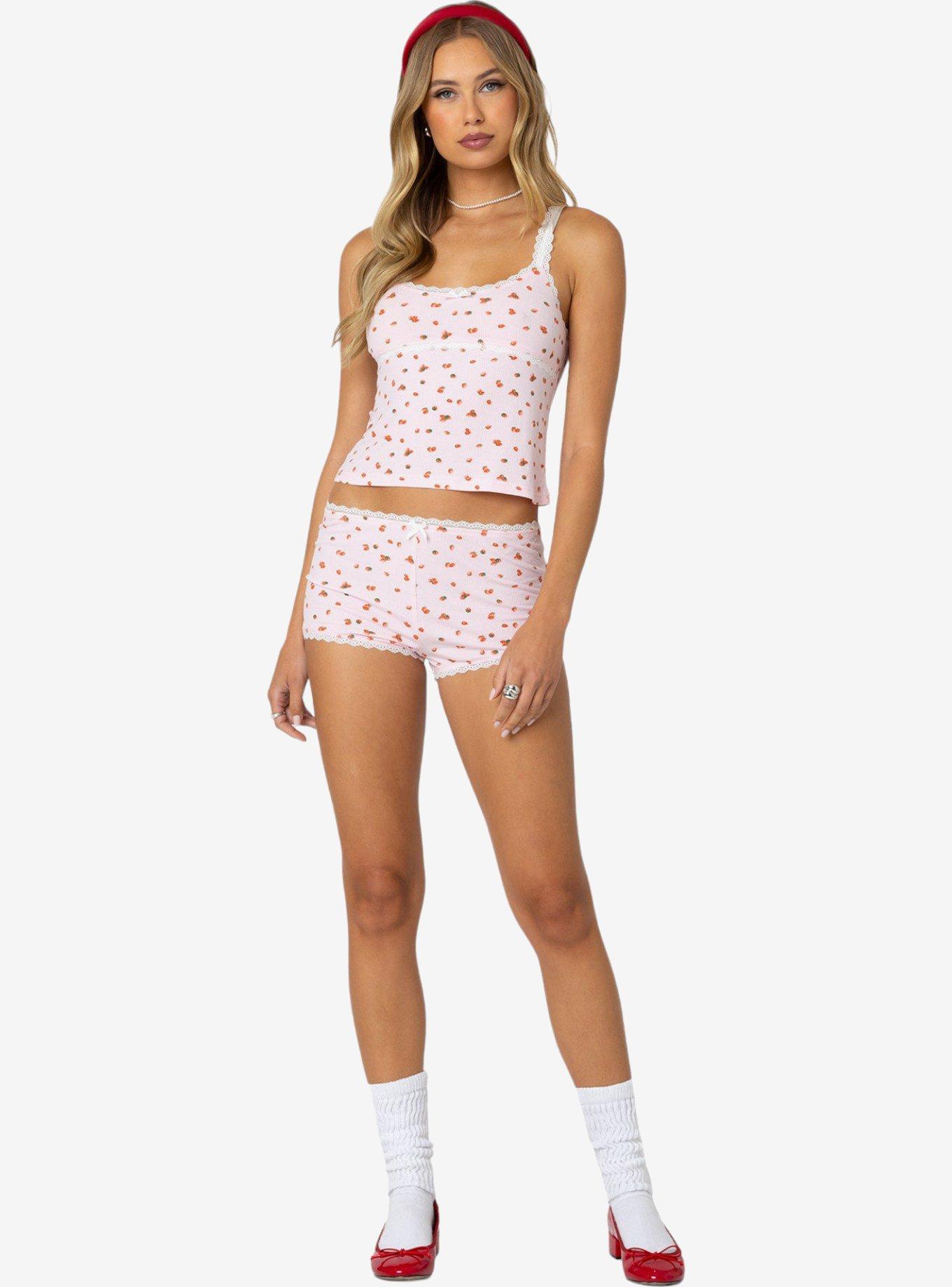 Edikted Strawberry Girl Printed Tank Top, PINK, alternate