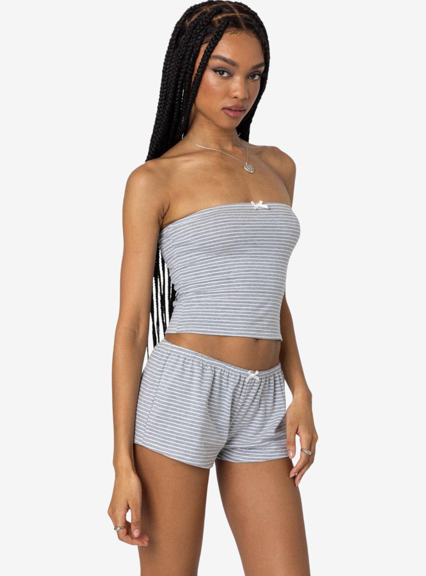 Edikted Astor Striped Tube Top, MULTI, alternate