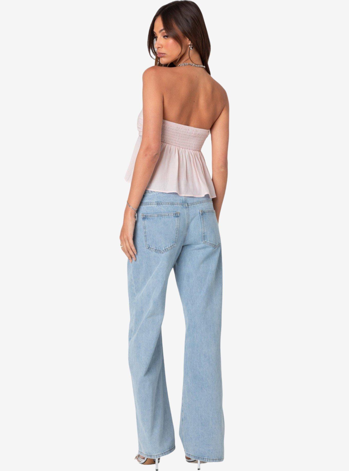 Edikted Starfish Strapless Top, PINK, alternate