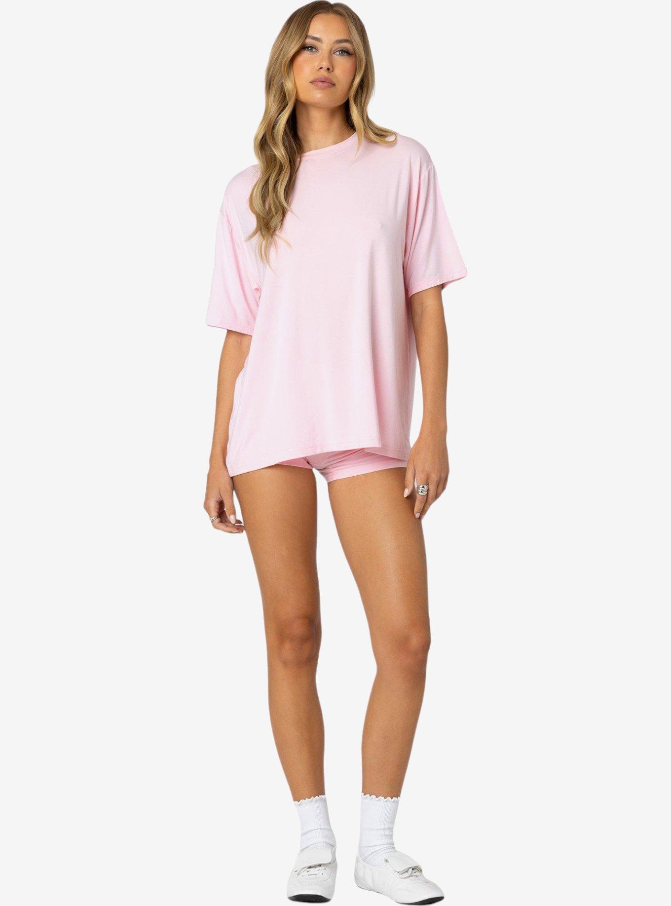 Edikted Bf Oversized T Shirt, PINK, alternate