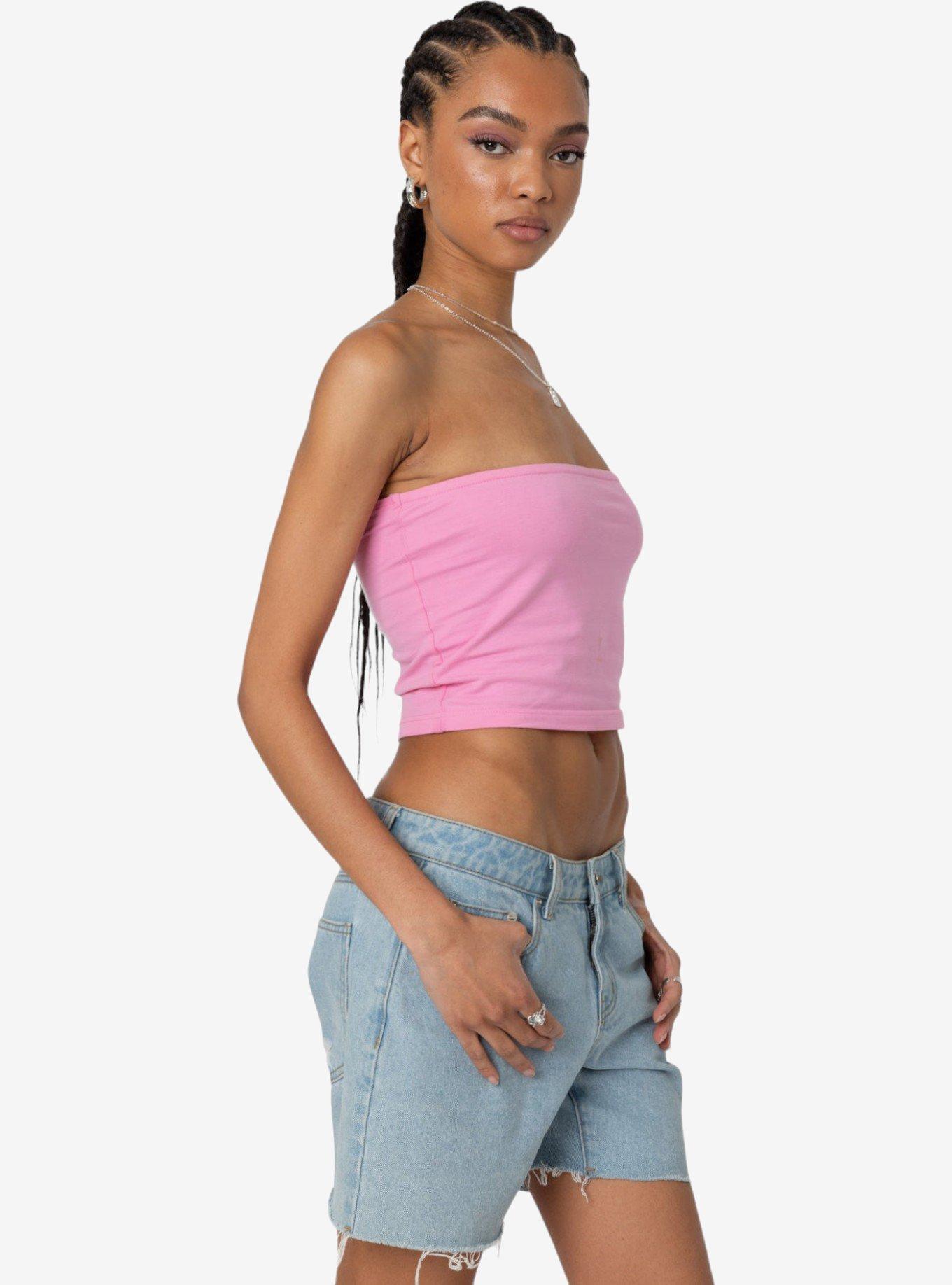 Edikted Basic Tube Top, PINK, alternate
