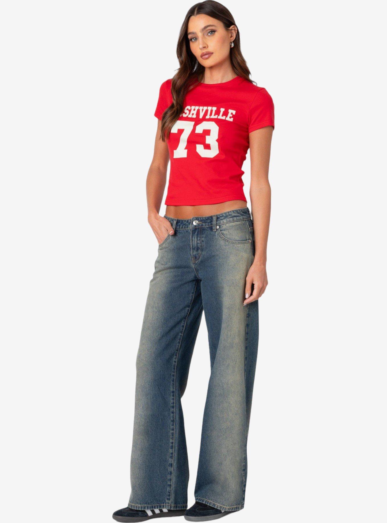 Edikted Nashville T Shirt, RED, alternate
