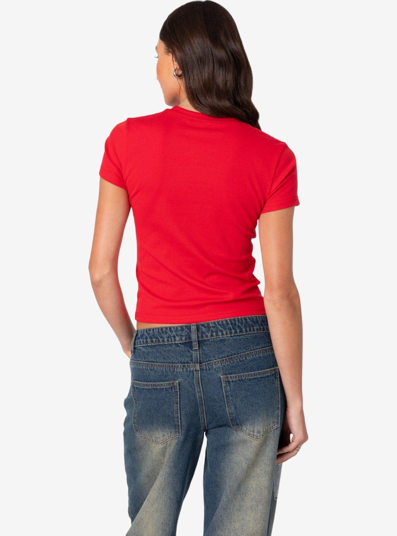 Edikted Nashville T Shirt, RED, alternate