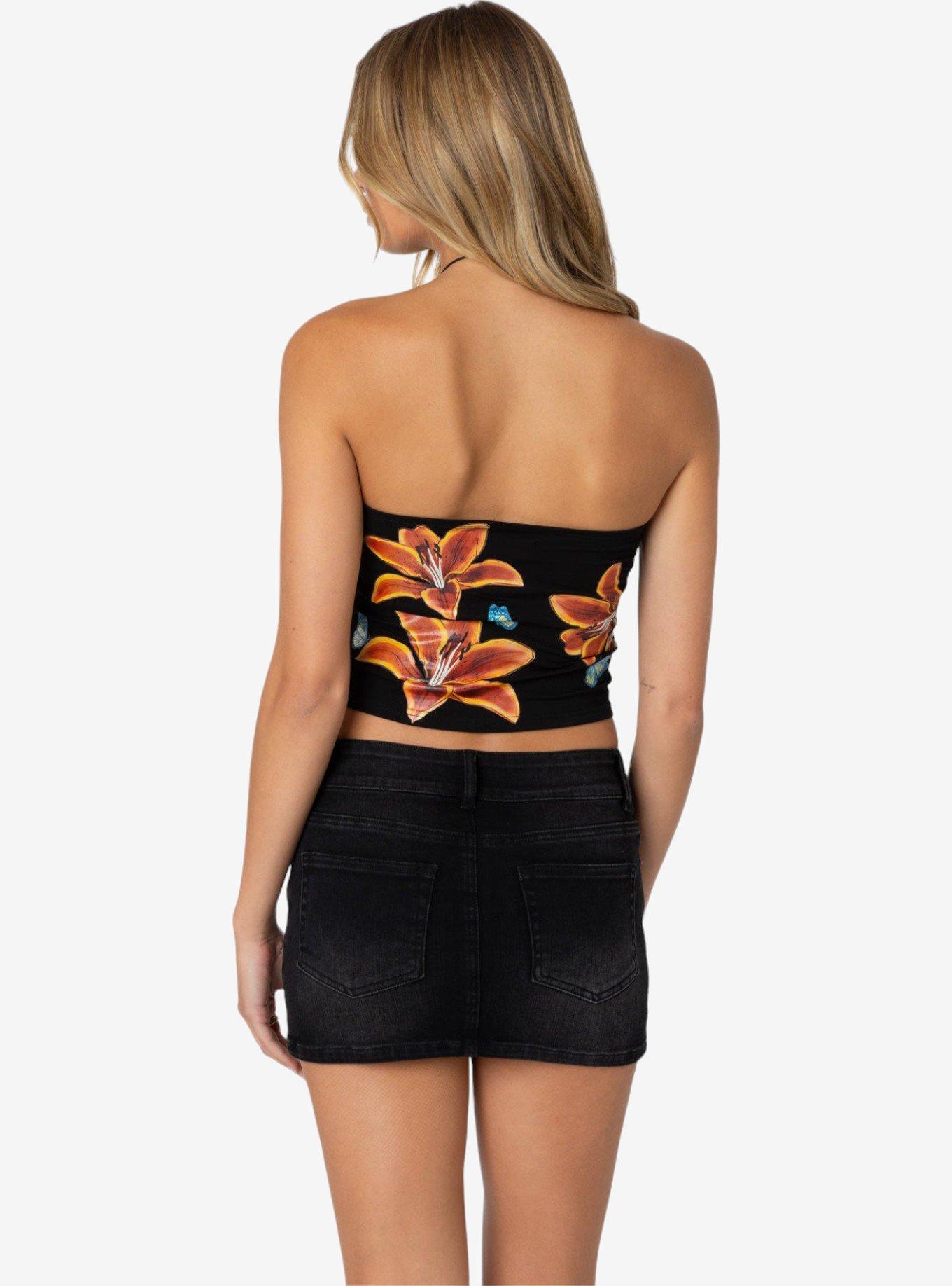 Edikted Tigerlily Tube Top, BLACK, alternate