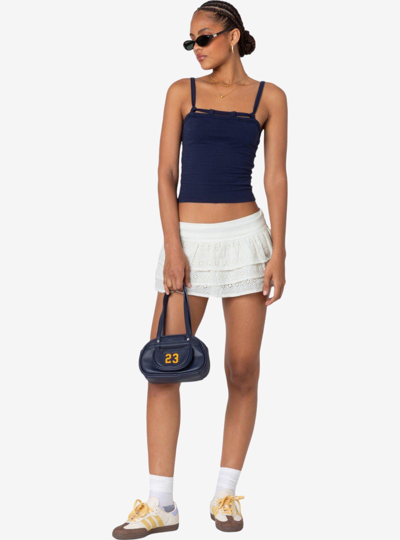 Edikted Looped Neckline Tank Top, BLUE, alternate